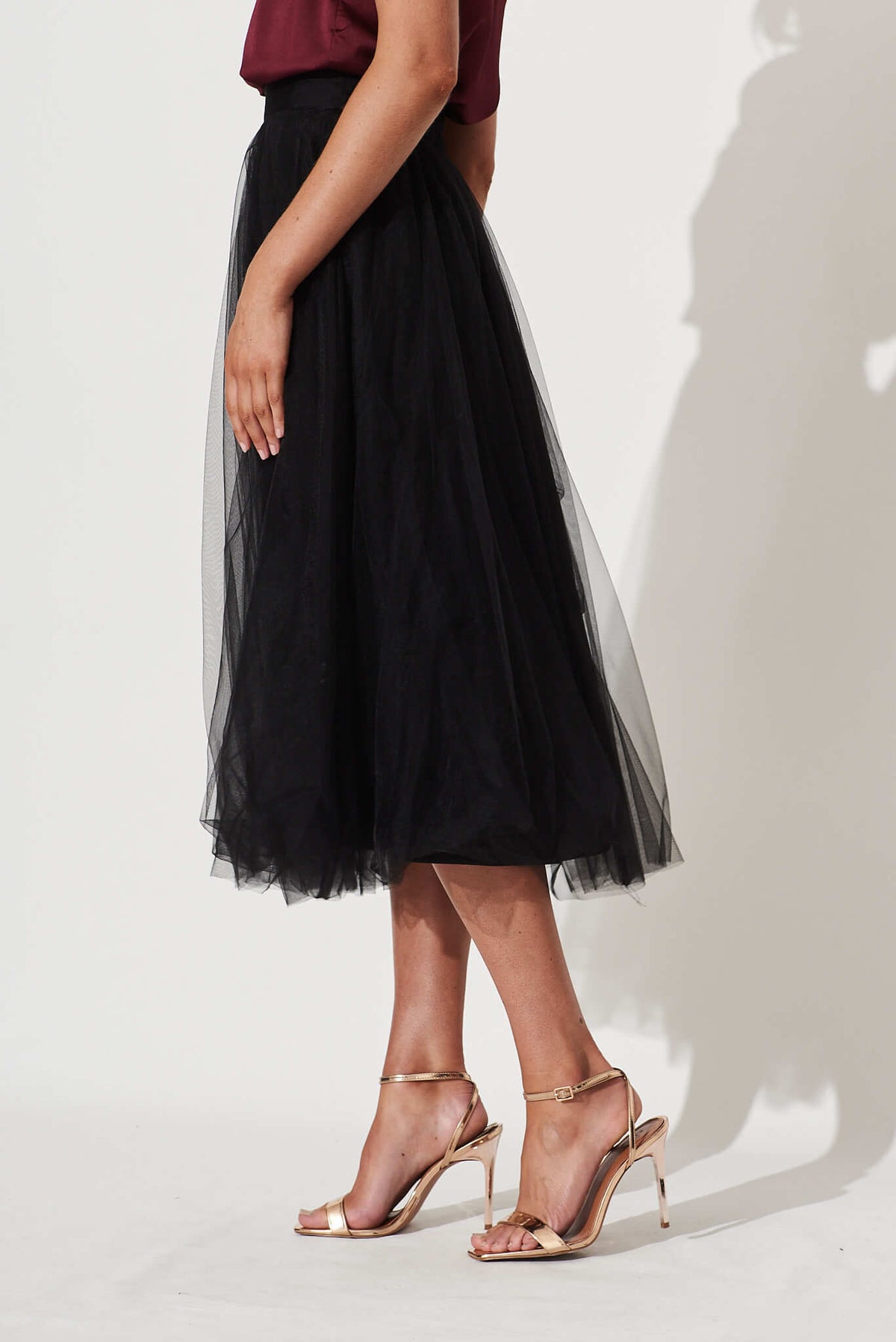 Chic Black Tulle Skirt