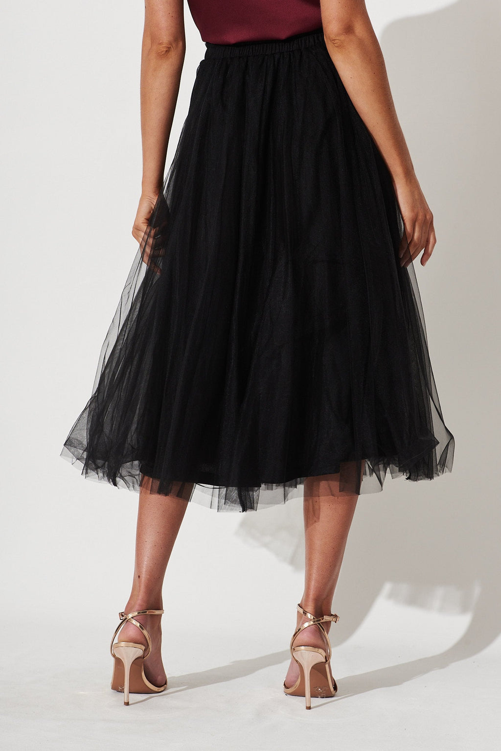 Chic Black Tulle Skirt