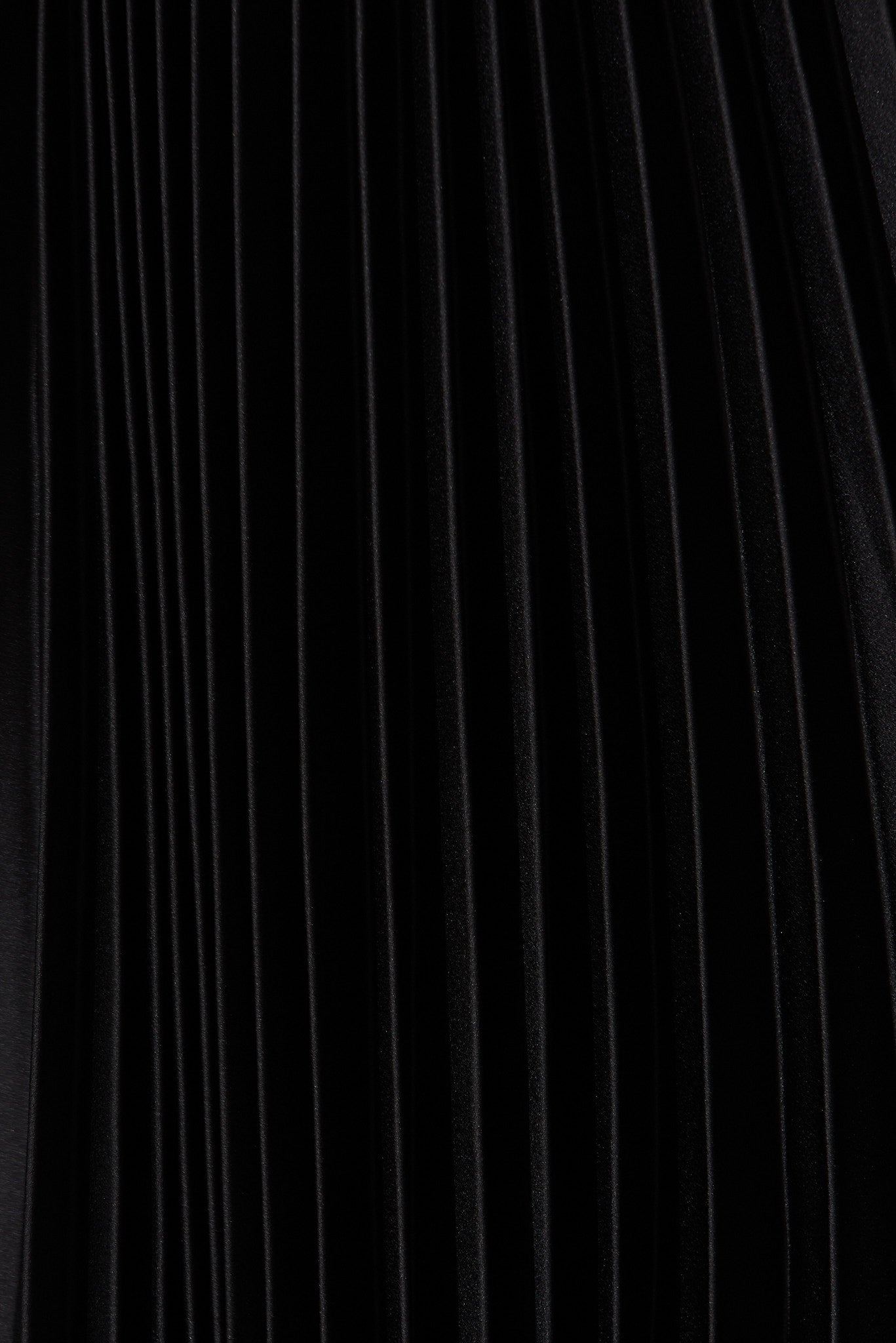Black Satin Pleated Midi Dress - Anetta