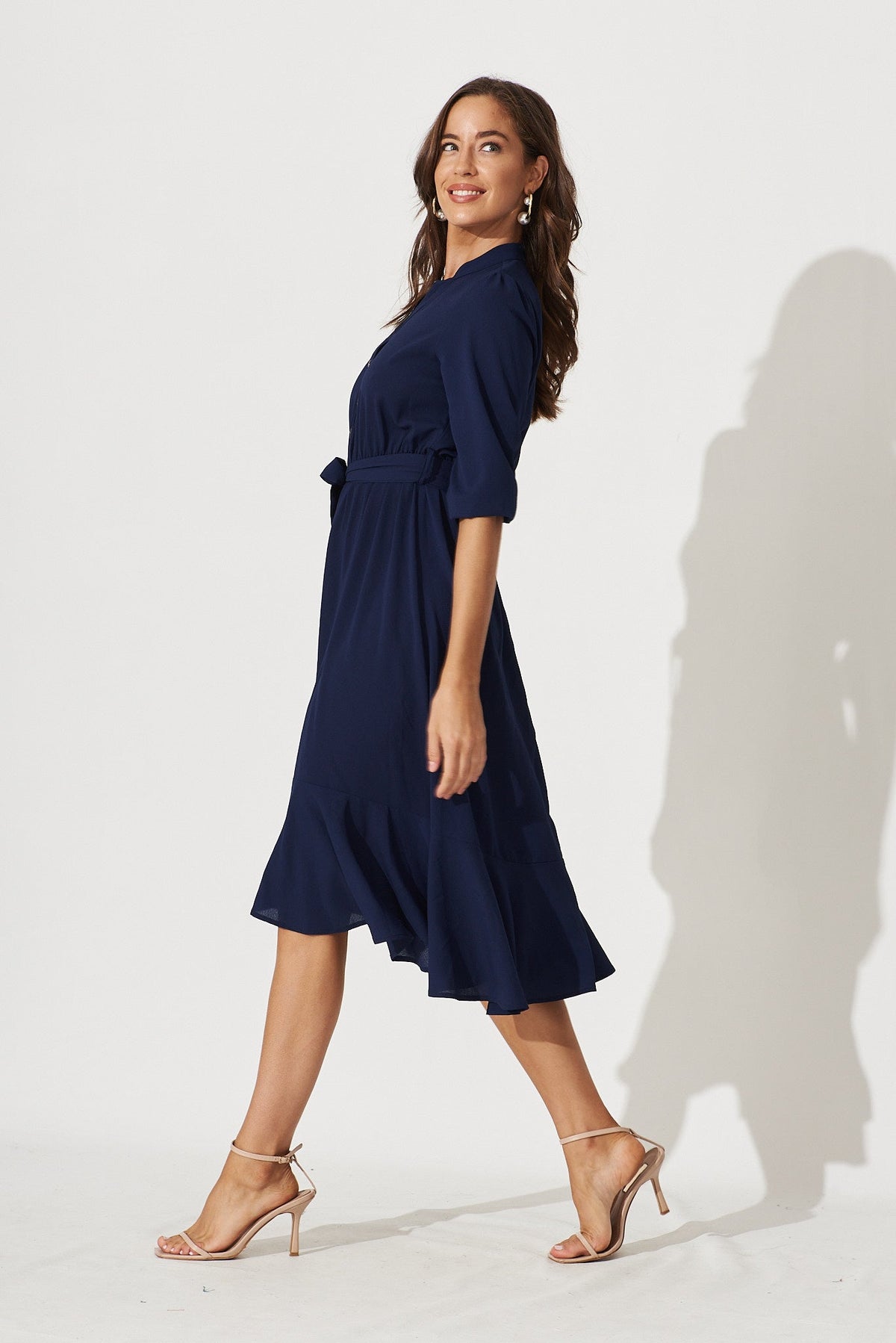 Navy Blue Midi Dress - Jemimah
