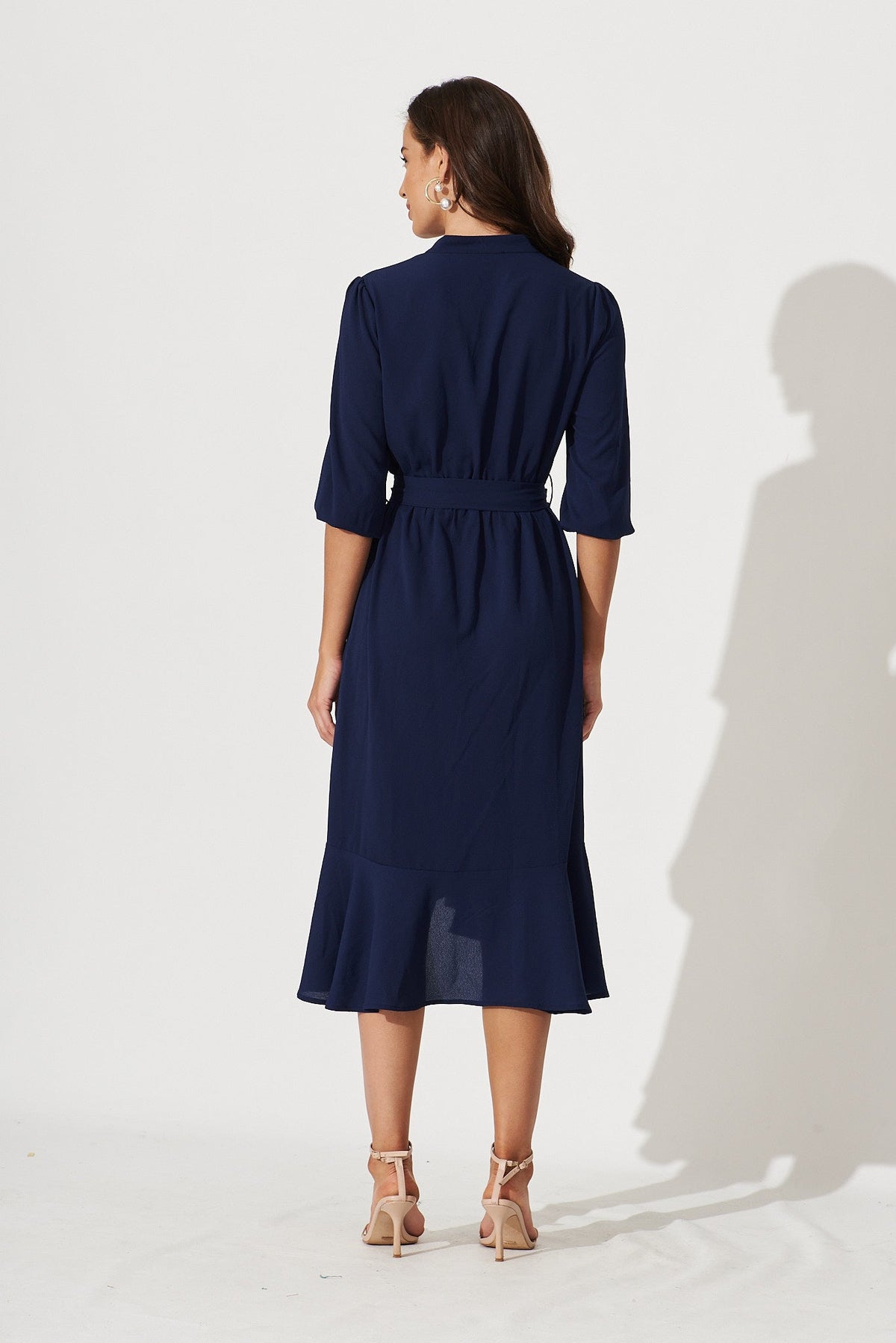Navy Blue Midi Dress - Jemimah