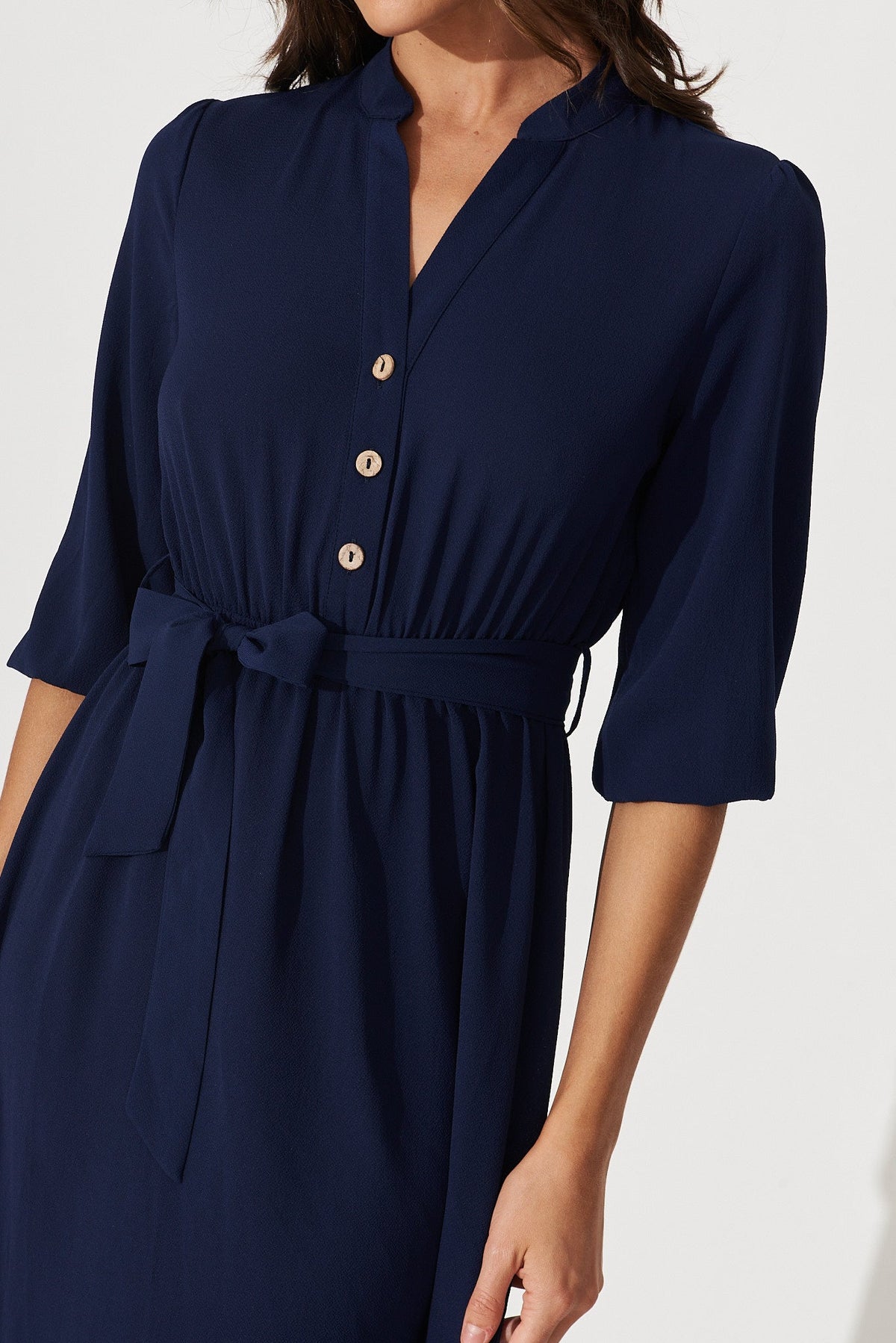 Navy Blue Midi Dress - Jemimah