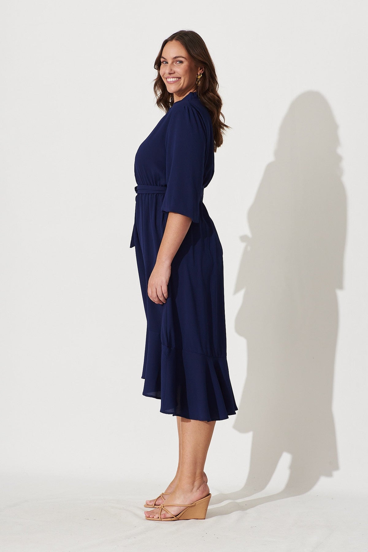 Navy Blue Midi Dress - Jemimah