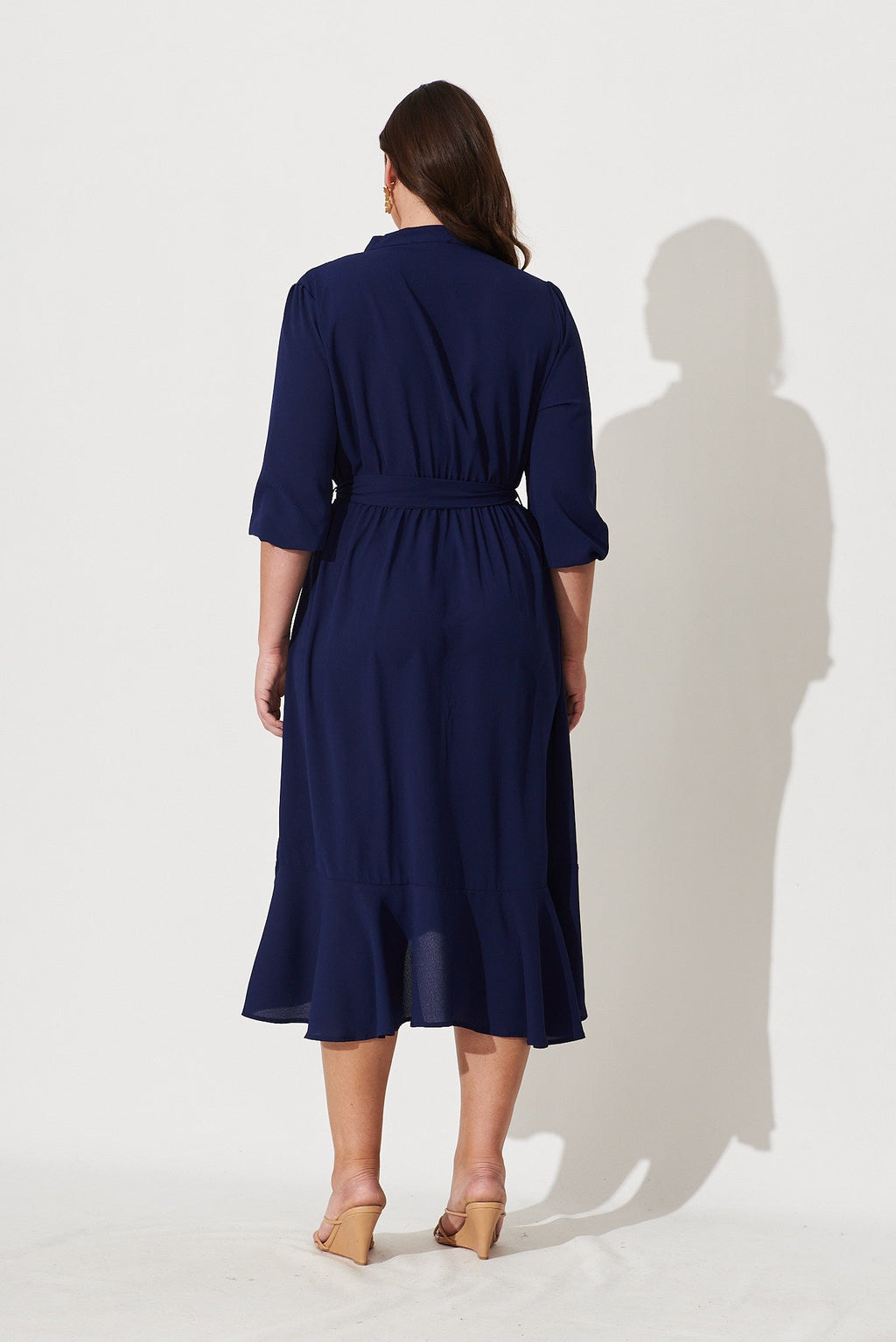 Navy Blue Midi Dress - Jemimah