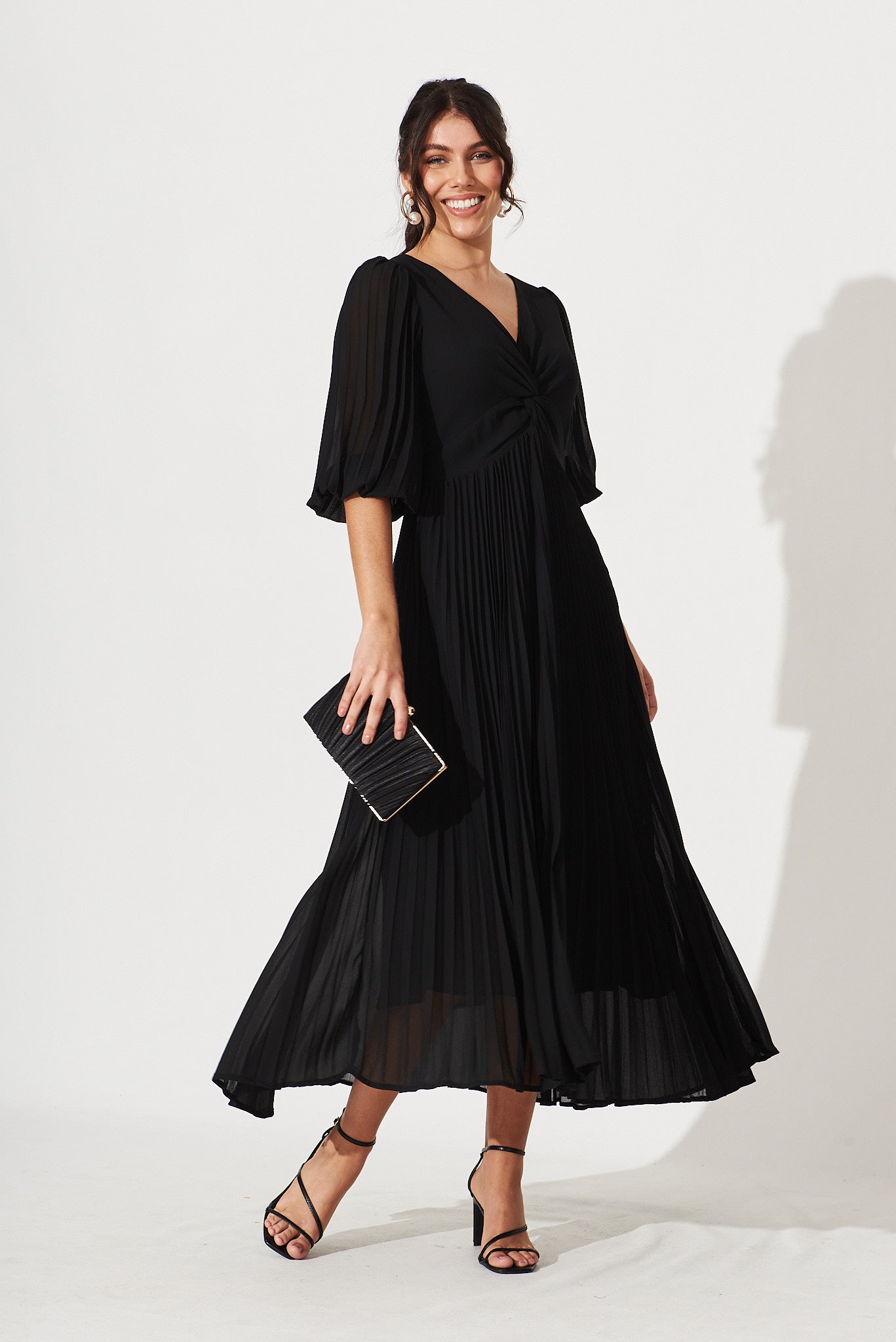 Black Chiffon Maxi Dress - Moritz