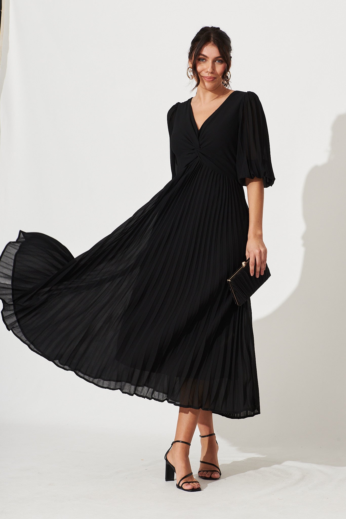 Black Chiffon Maxi Dress - Moritz