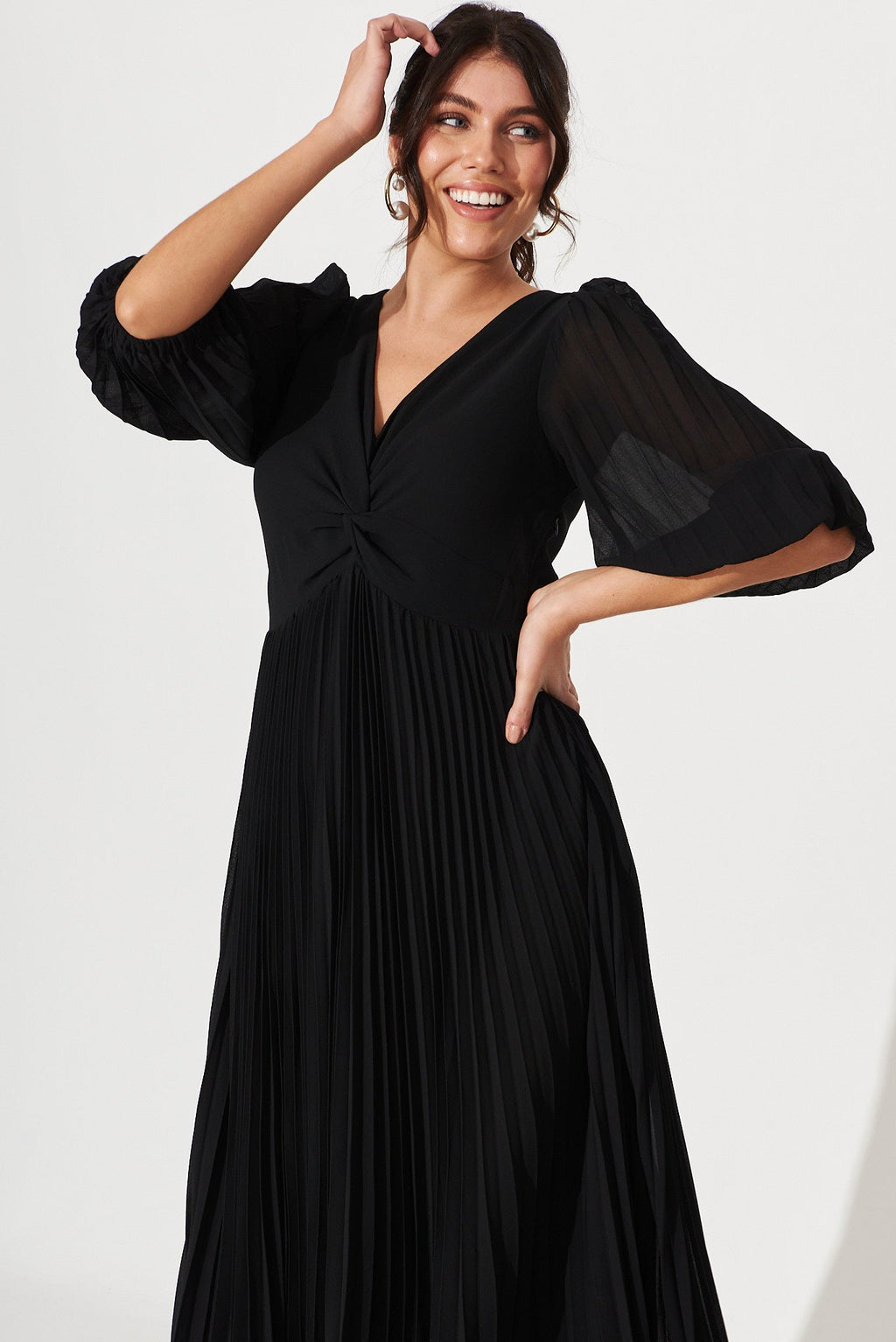 Black Chiffon Maxi Dress - Moritz