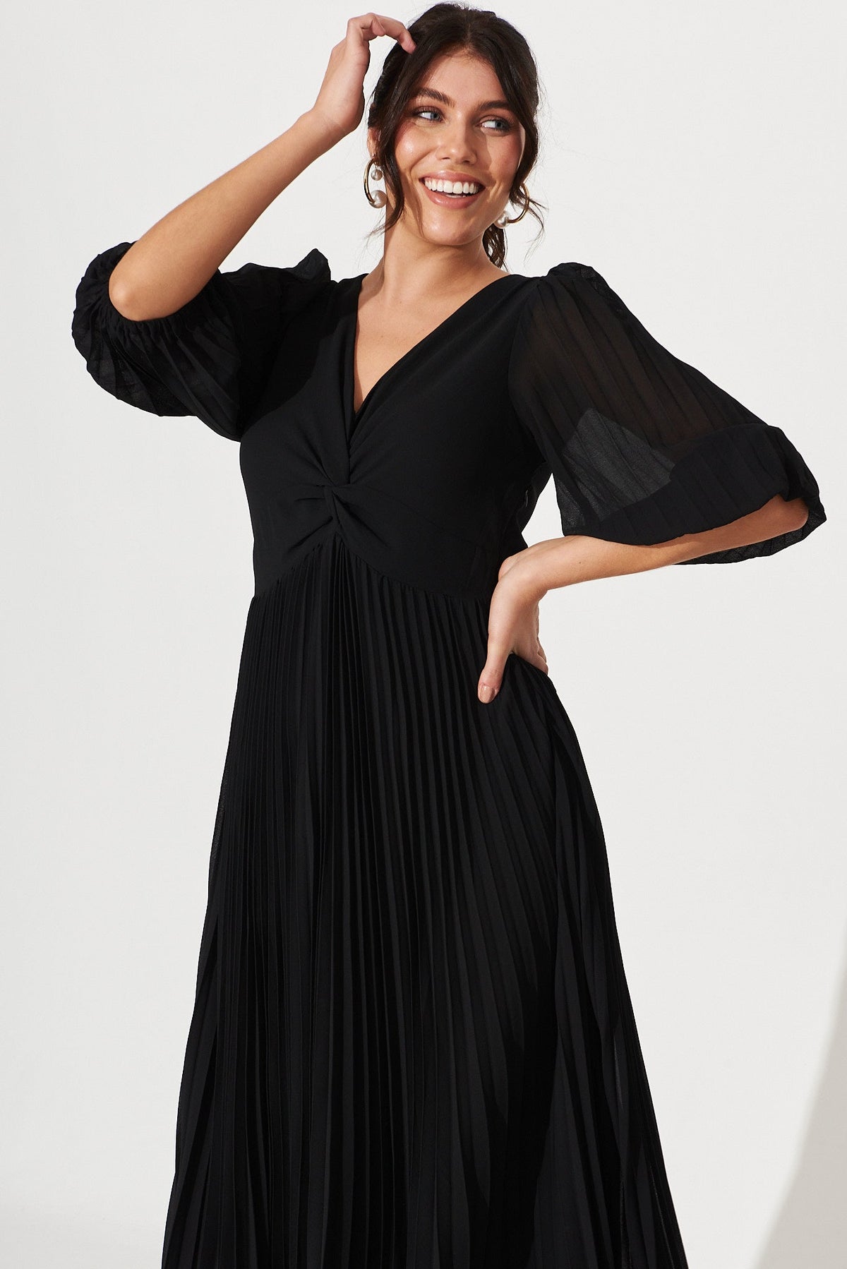 Black Chiffon Maxi Dress - Moritz