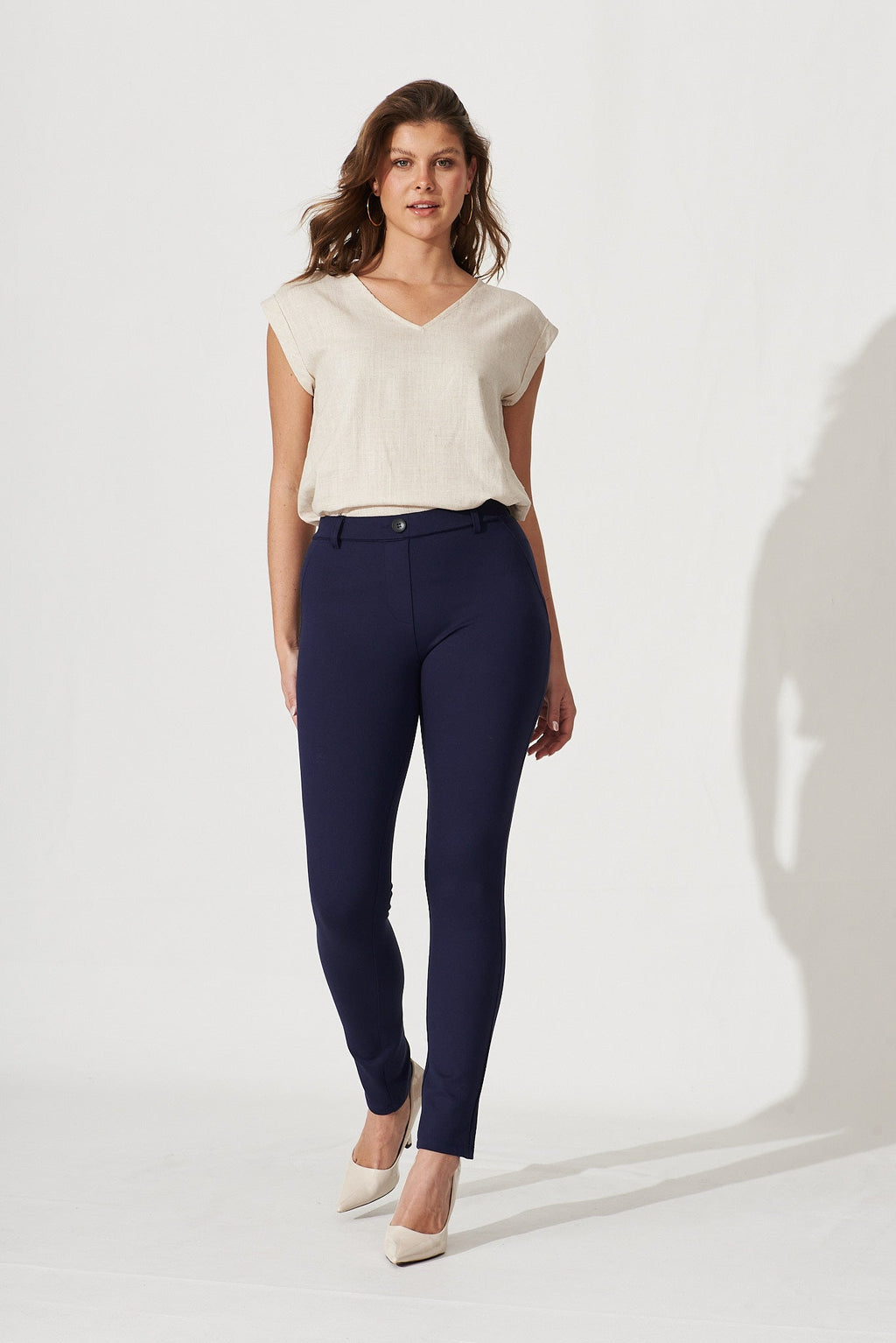 Oatmeal Linen Blend Jina Blouse