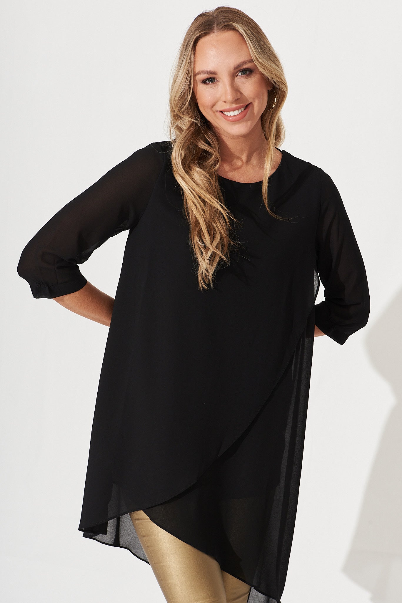 Black Terry Blouse