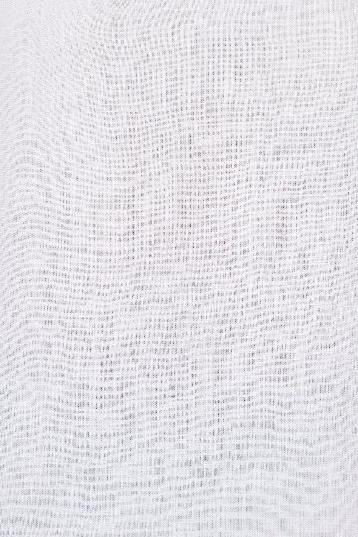White Cotton Linen Blend Melanie Blouse