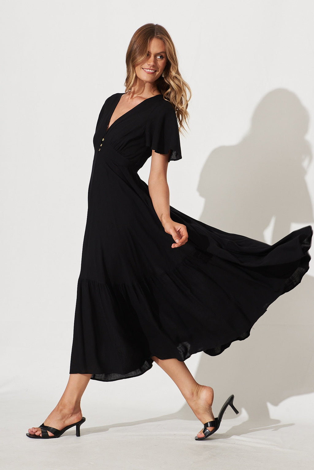 Black Nevada Maxi Gown
