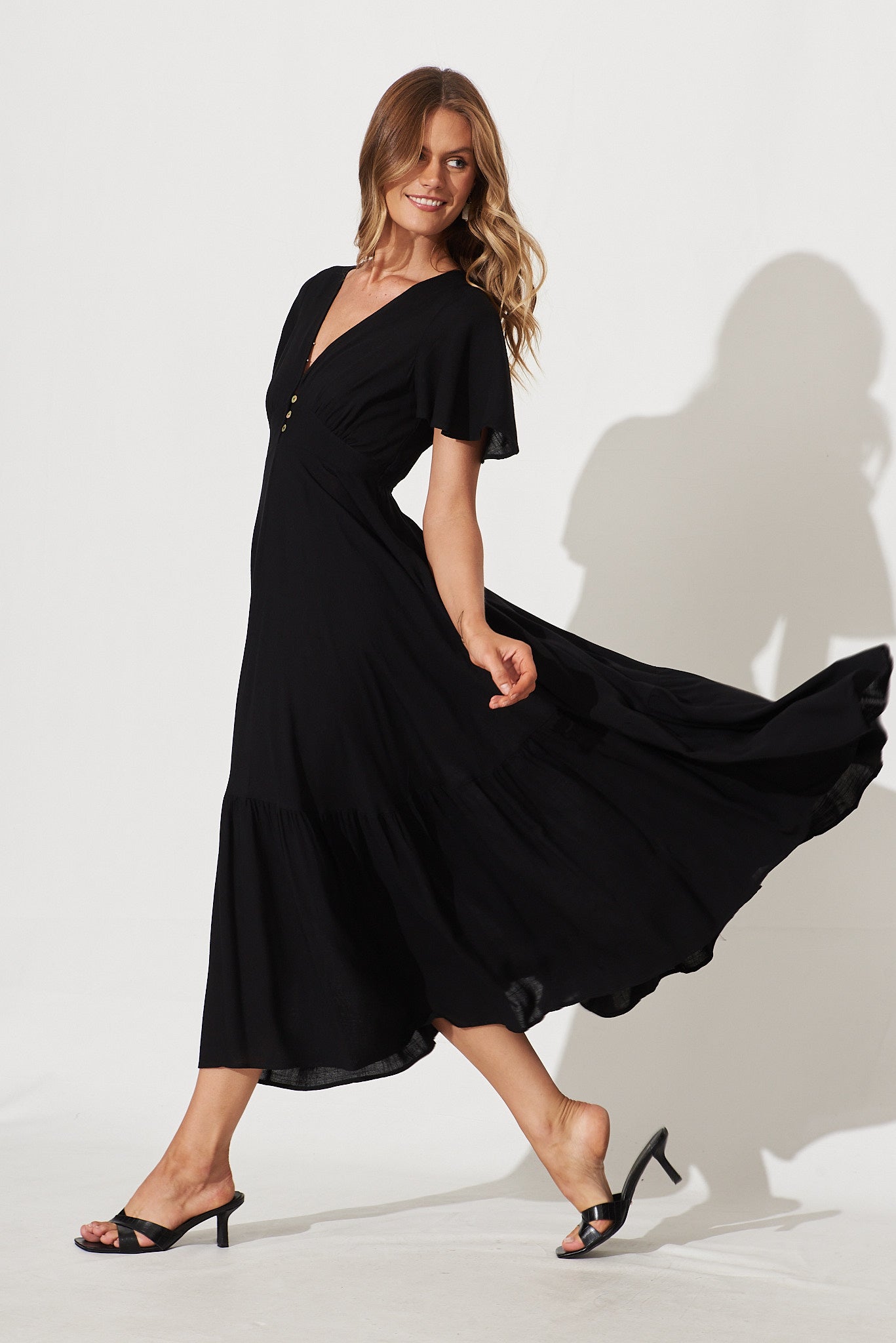 Black Nevada Maxi Gown