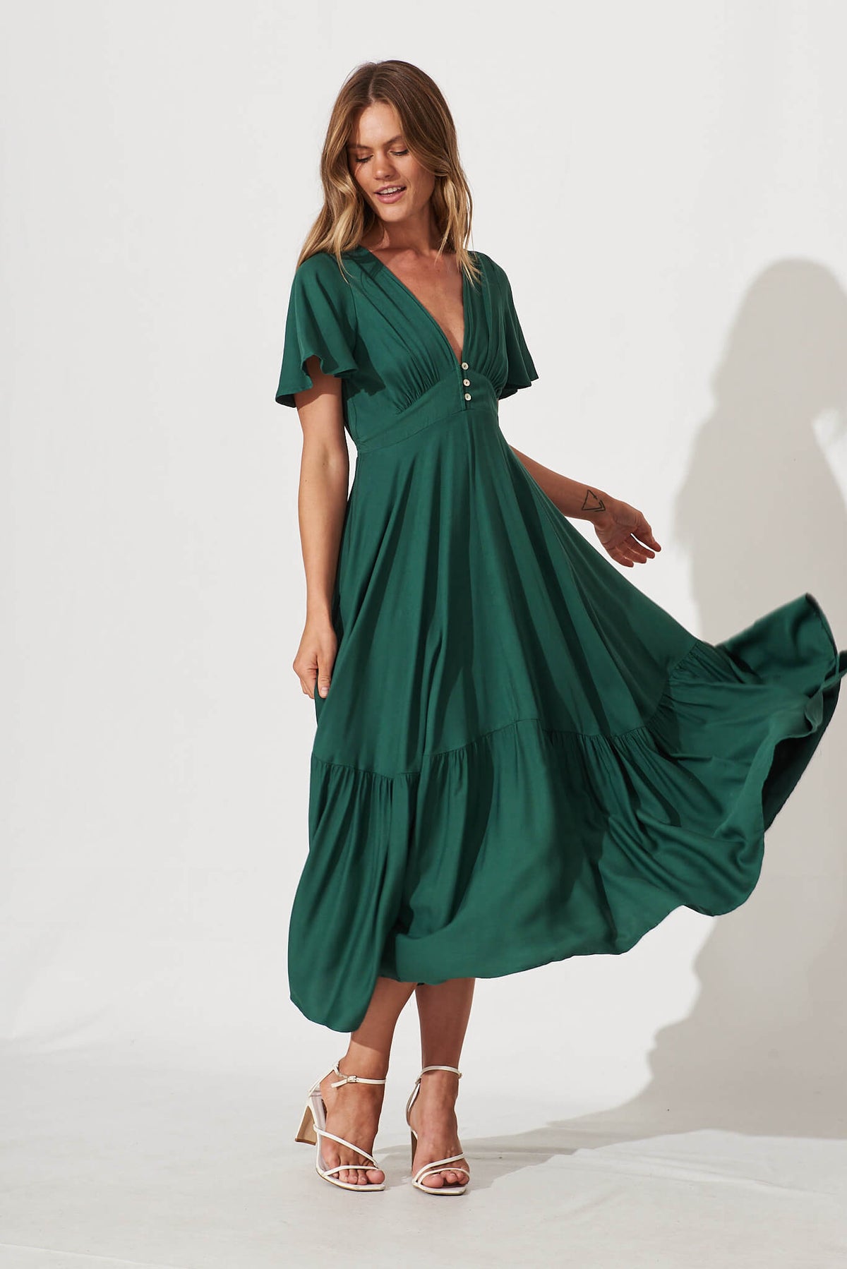 Green Nevada Maxi Outfit