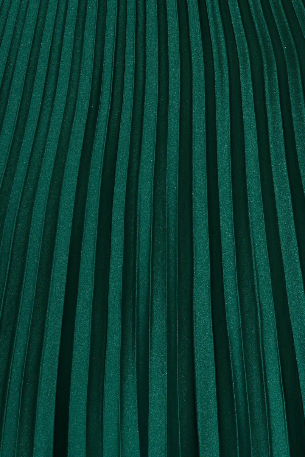 Emerald Satin Midi Pleat Skirt