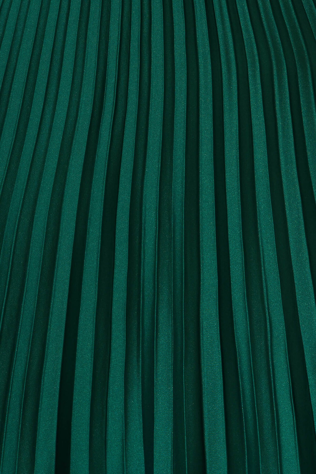 Emerald Satin Midi Pleat Skirt