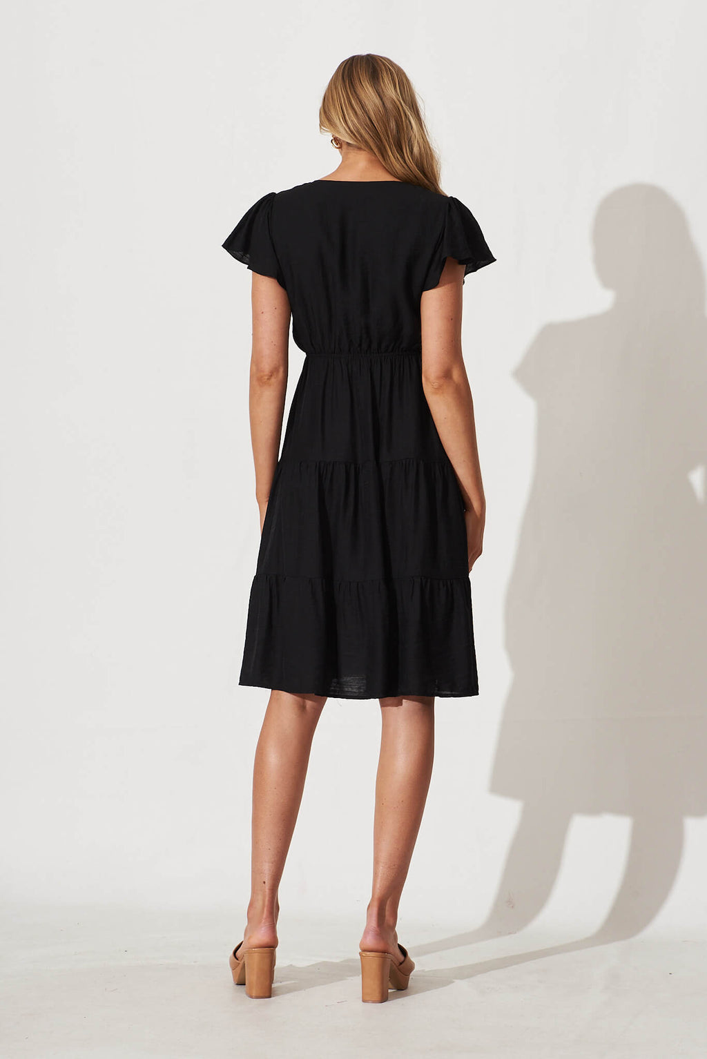 Black Ariel Midi Dress