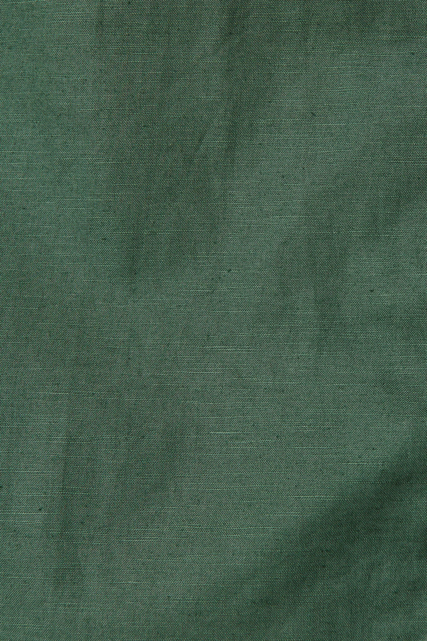 Green Cotton Linen Midi Shirt Dress by Oatland