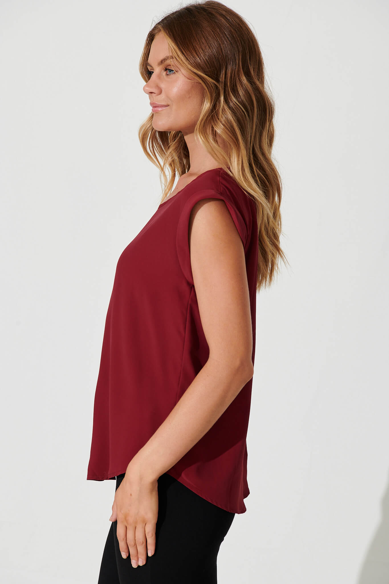 Wine Red Blouse