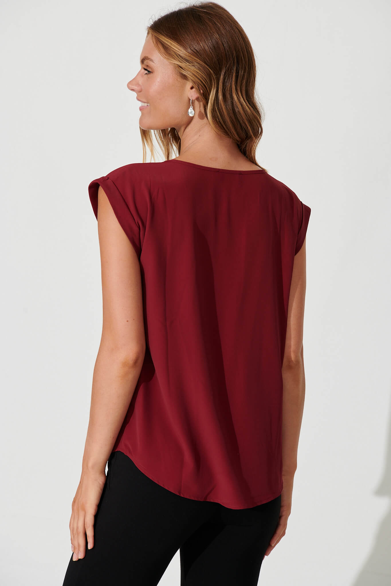 Wine Red Blouse