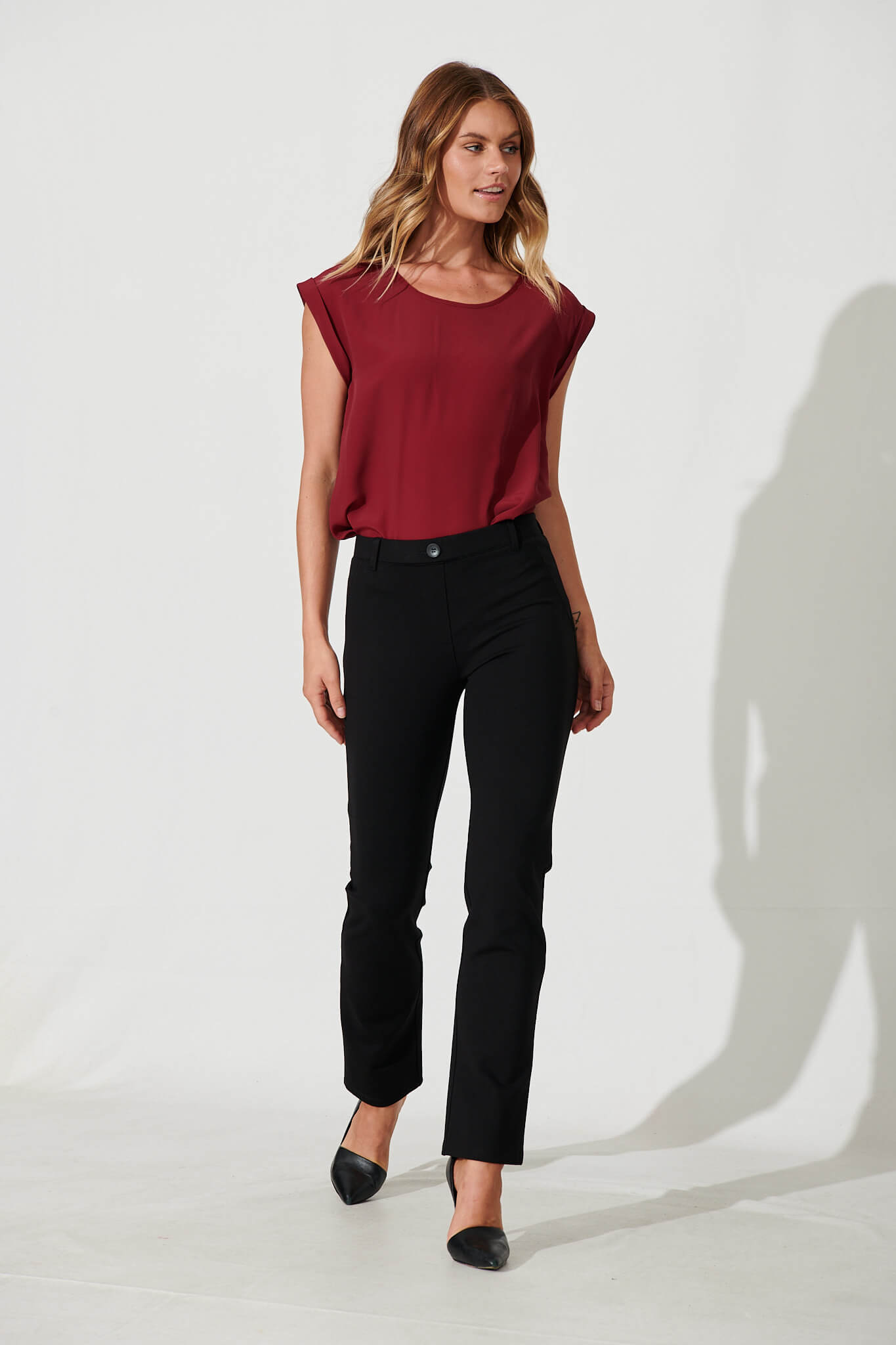 Wine Red Blouse