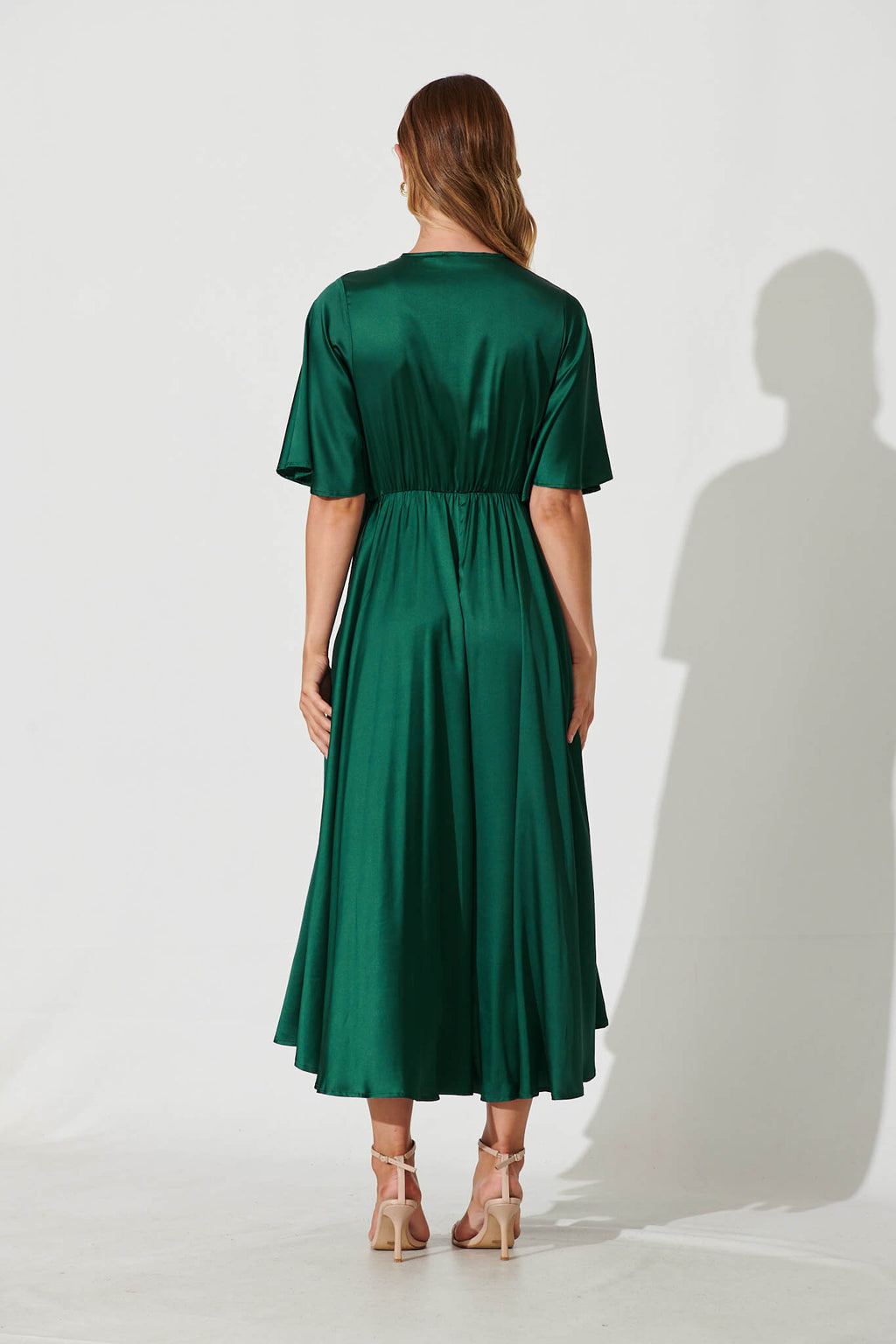 Emerald Green Satin Maxi Dress from Helsinki
