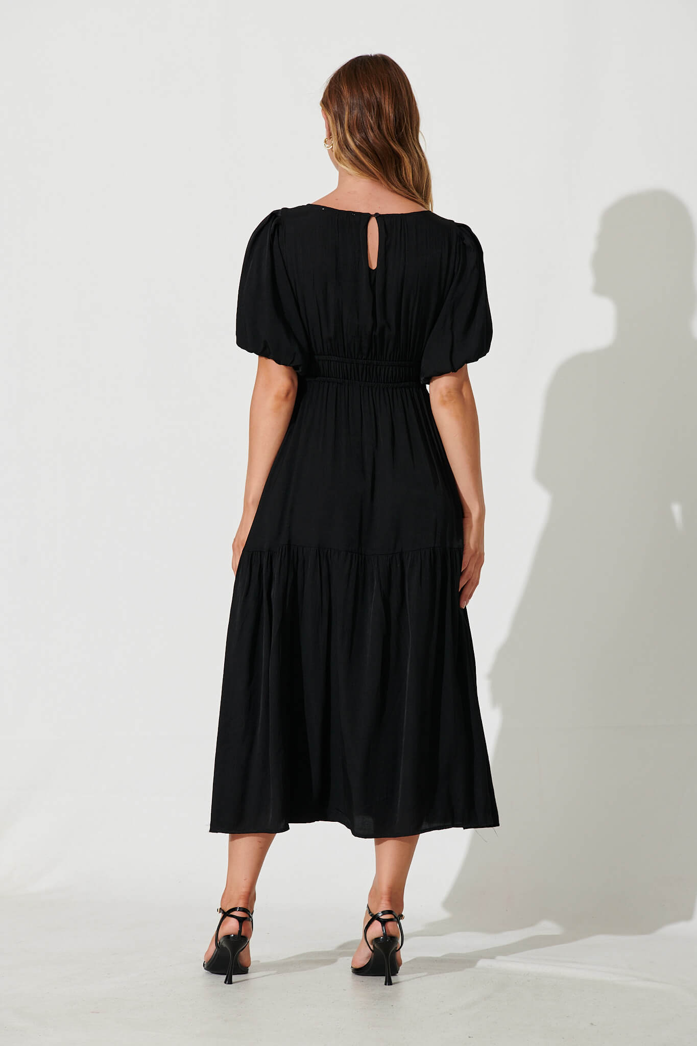 Black Starry Midi Dress