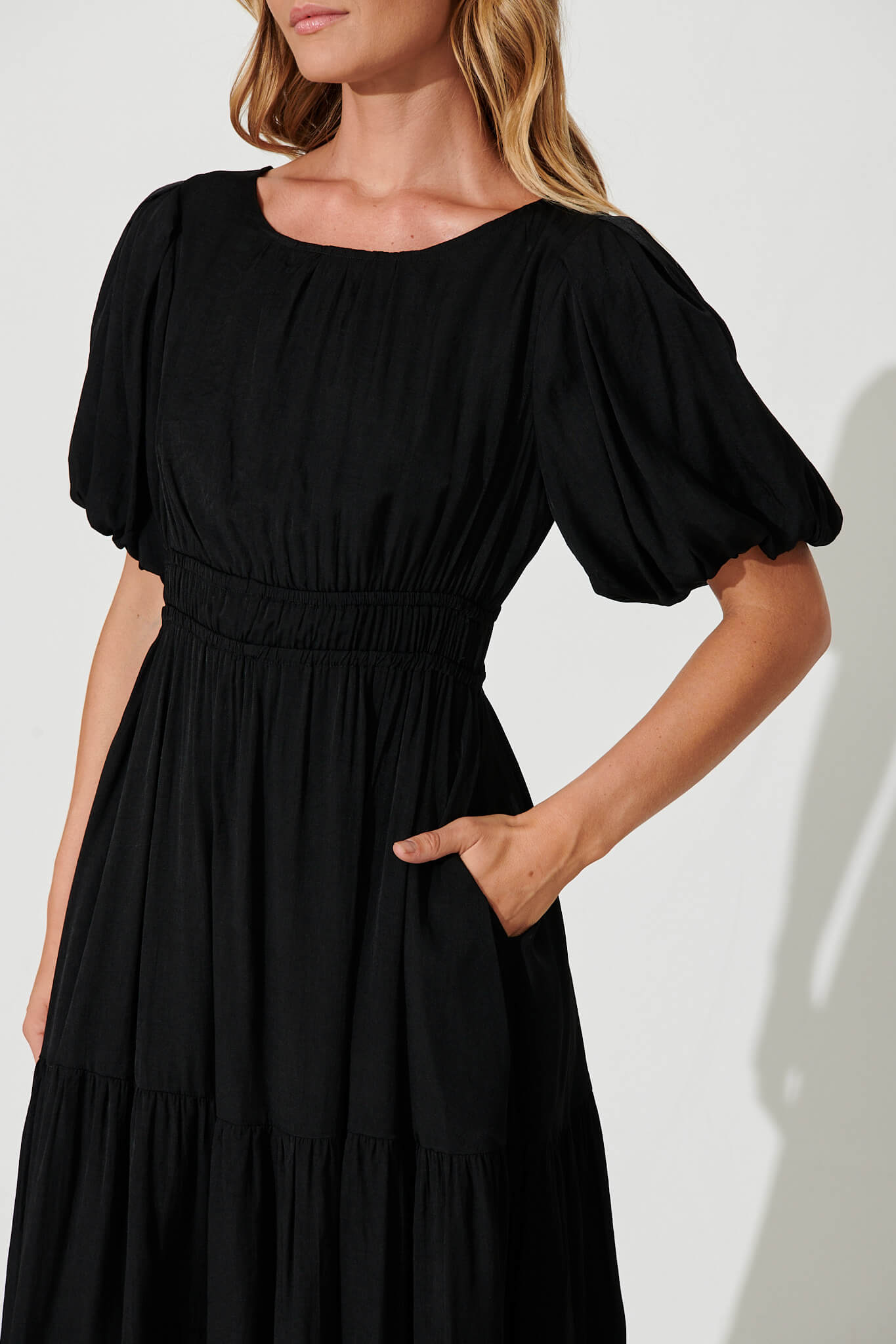 Black Starry Midi Dress