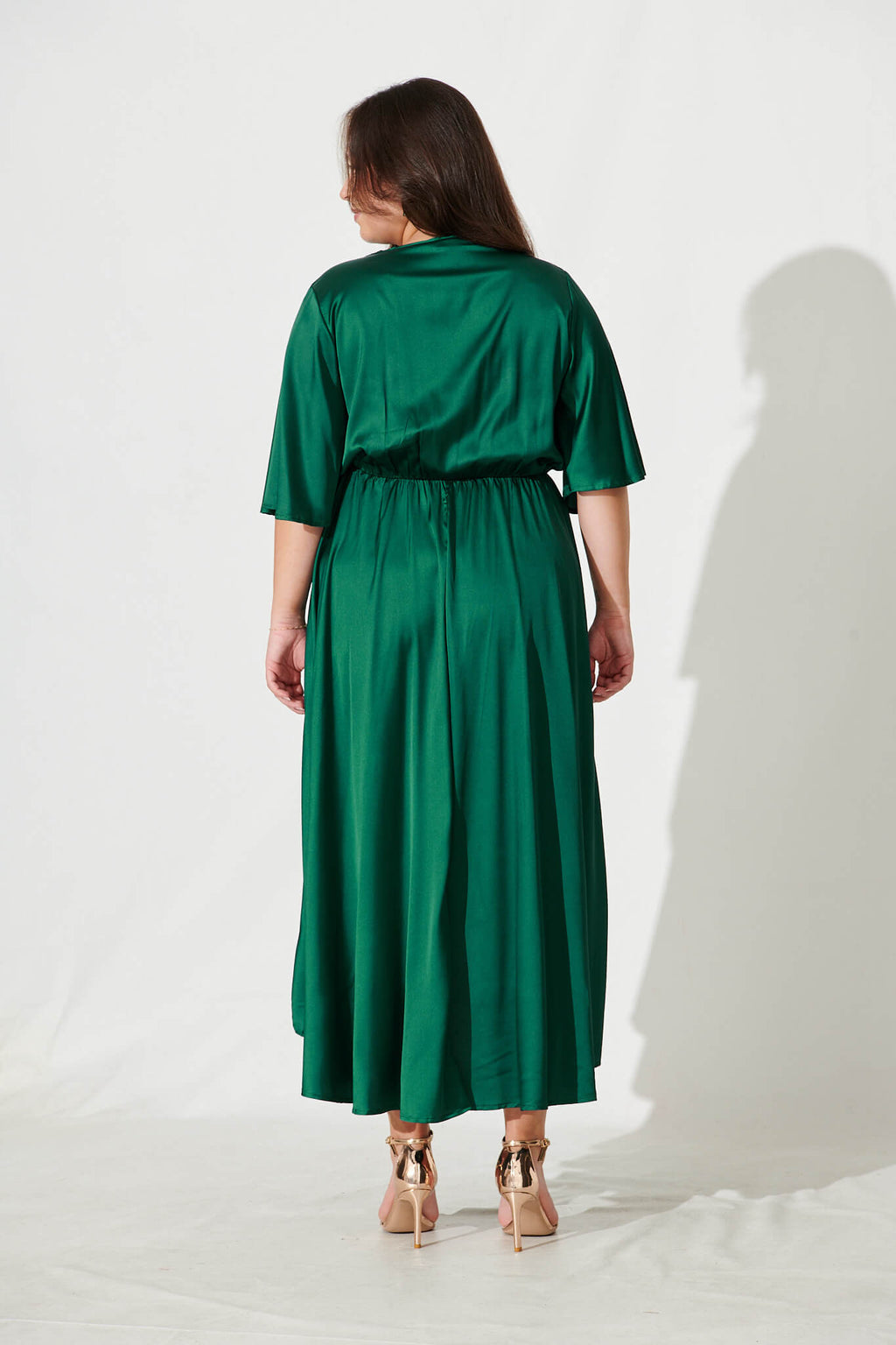 Emerald Green Satin Maxi Dress from Helsinki