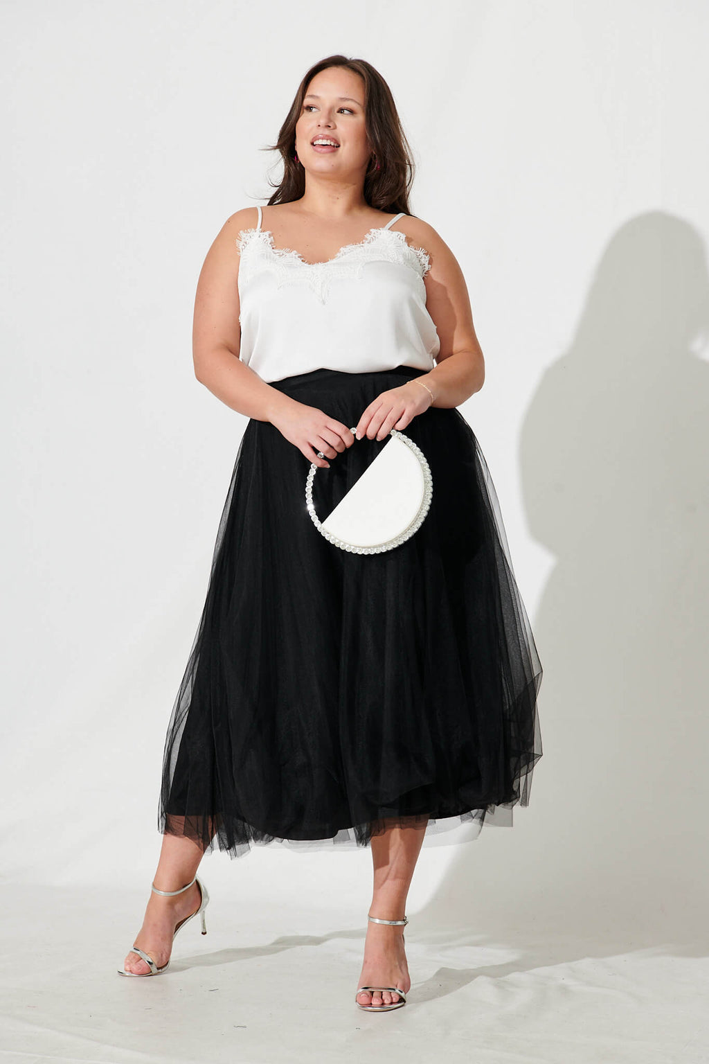 Chic Black Tulle Skirt
