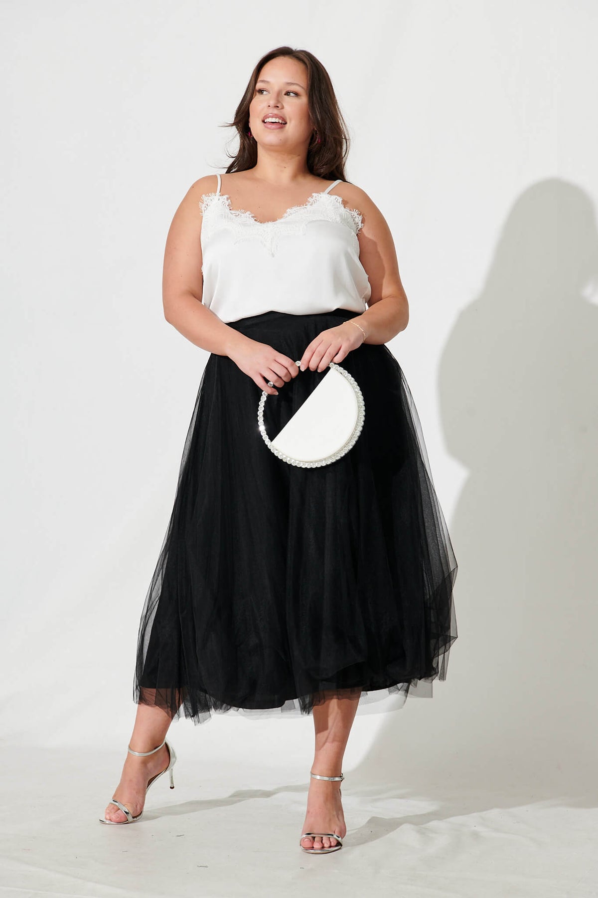 Chic Black Tulle Skirt