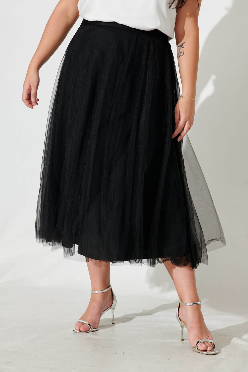 Chic Black Tulle Skirt