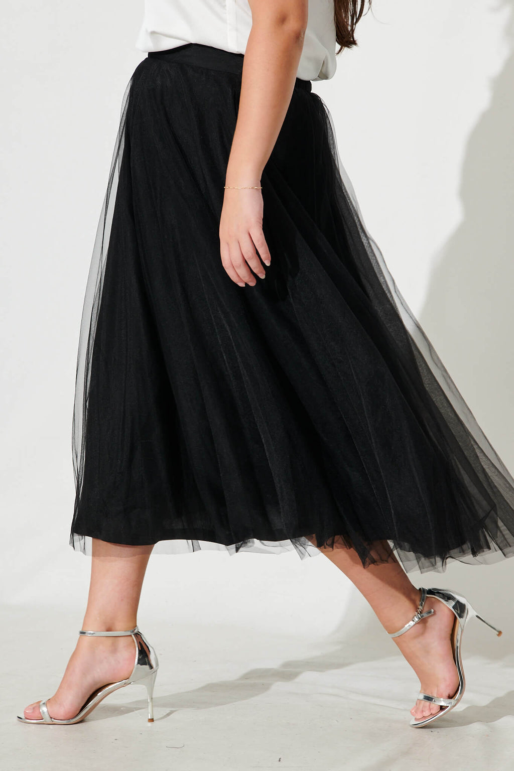 Chic Black Tulle Skirt