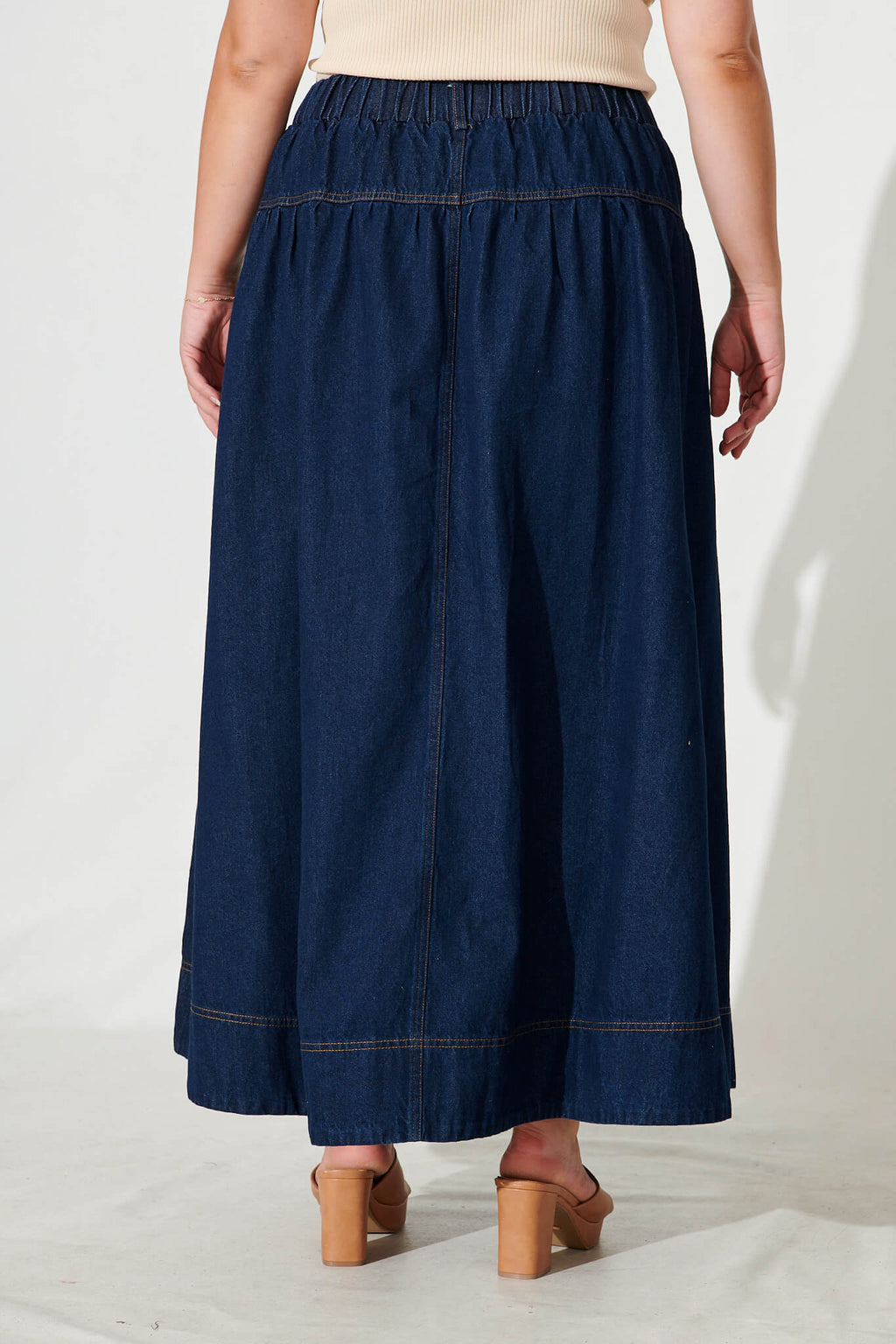 Judith Dark Blue Maxi Denim Skirt