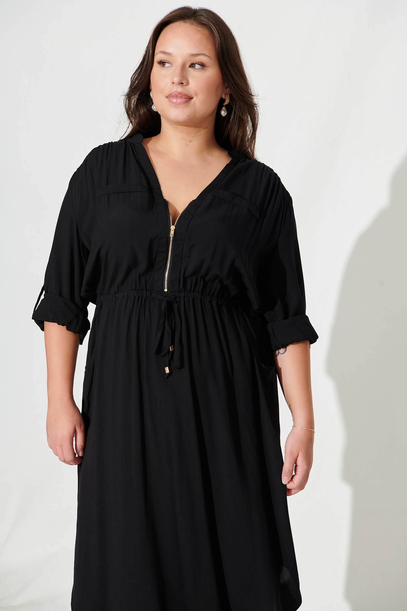Black Zipper Dress