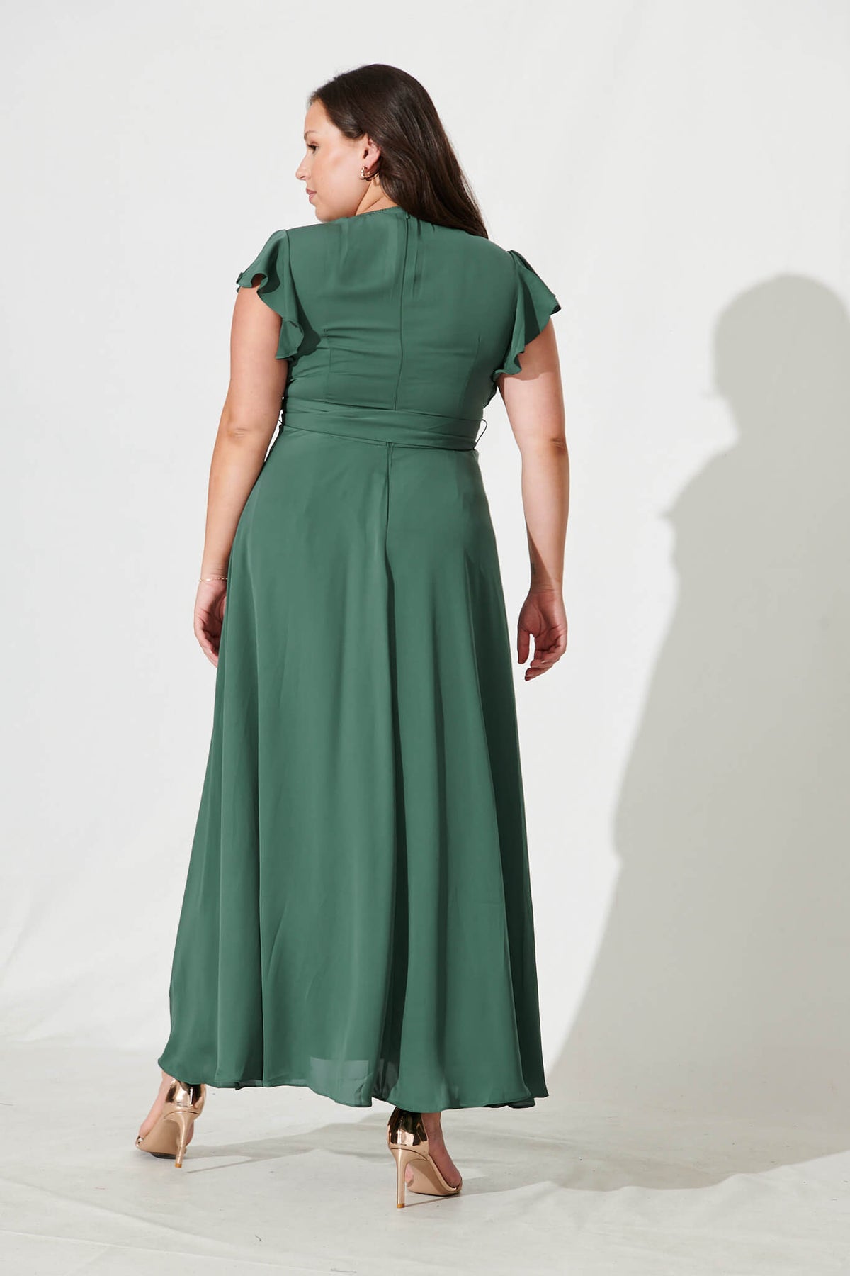 Green Chiffon Wynter Maxi Dress