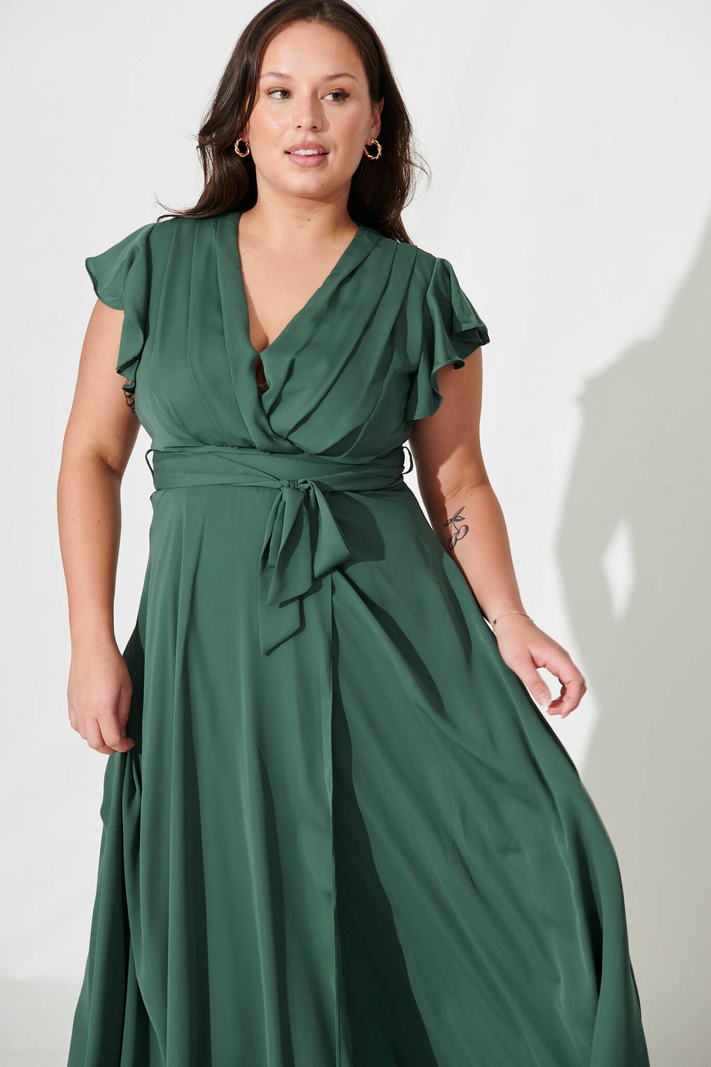 Green Chiffon Wynter Maxi Dress