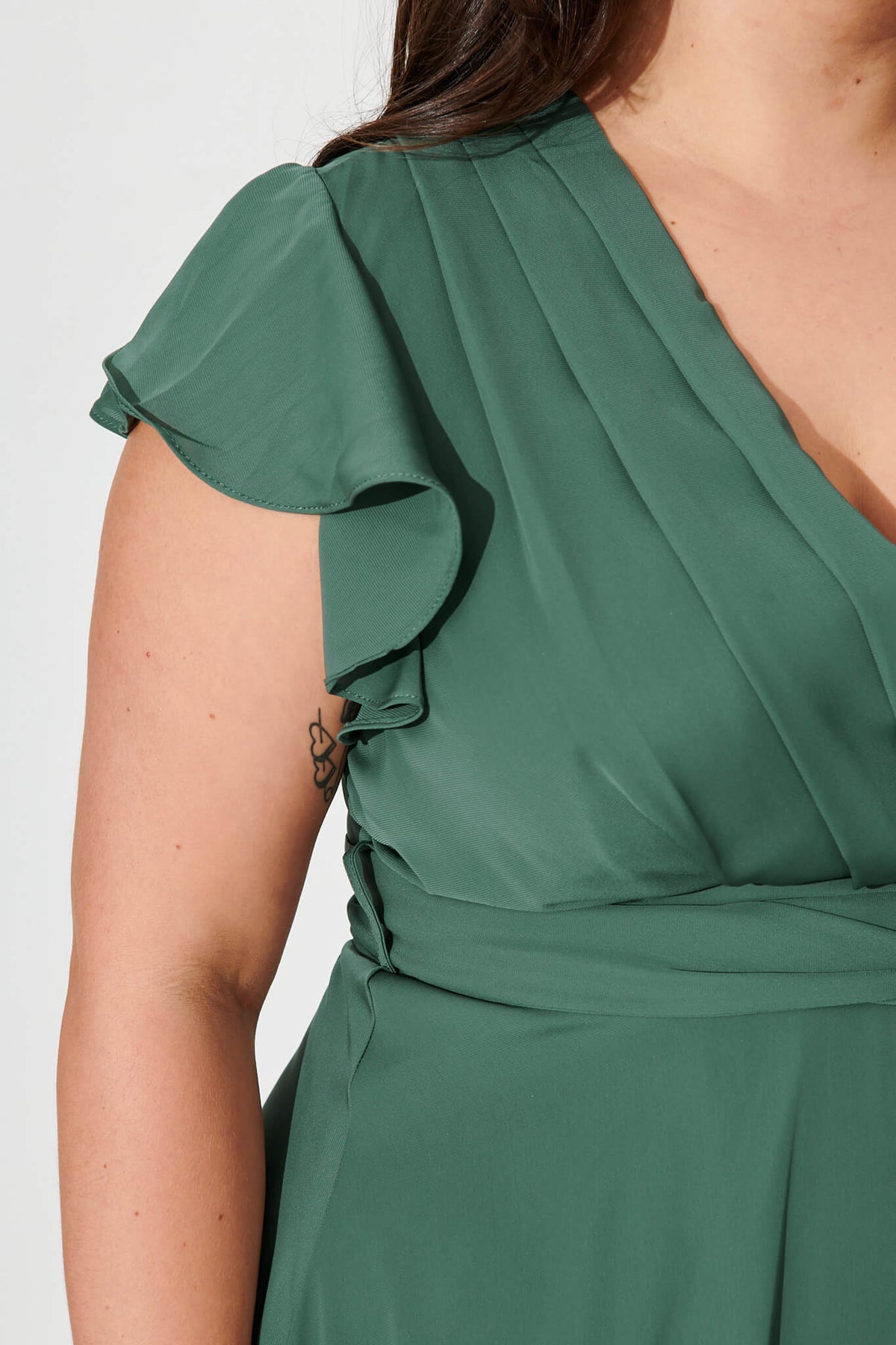 Green Chiffon Wynter Maxi Dress