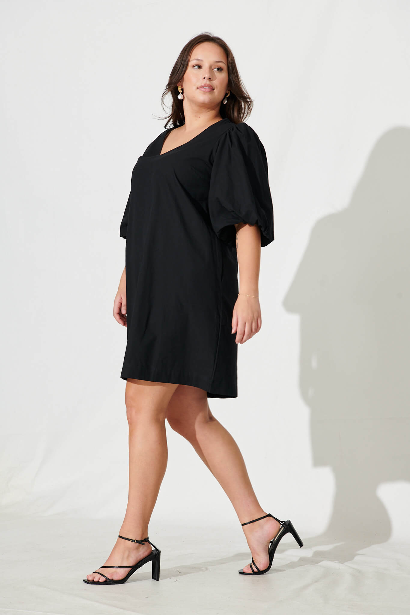 Black Cotton Ashlynn Dress