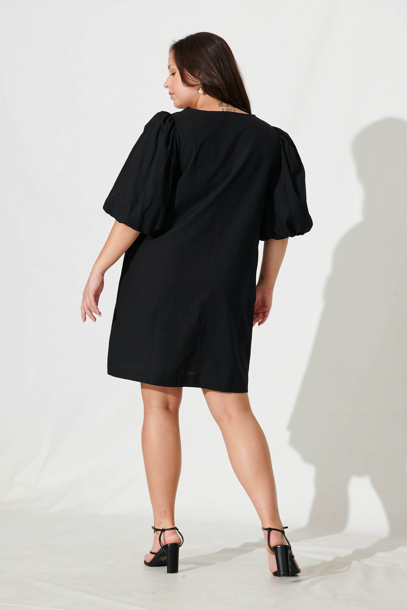 Black Cotton Ashlynn Dress