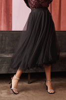 Chic Black Tulle Skirt