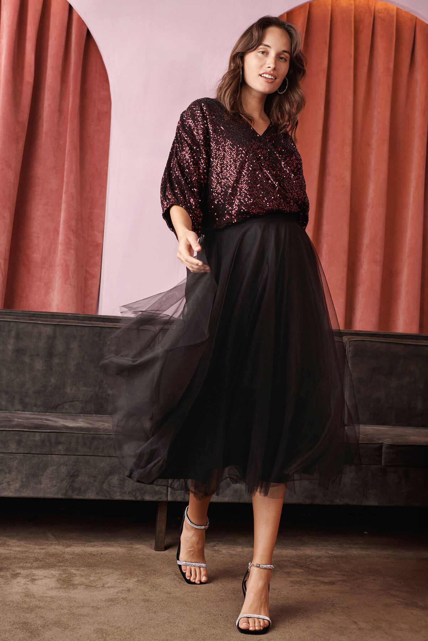 Chic Black Tulle Skirt