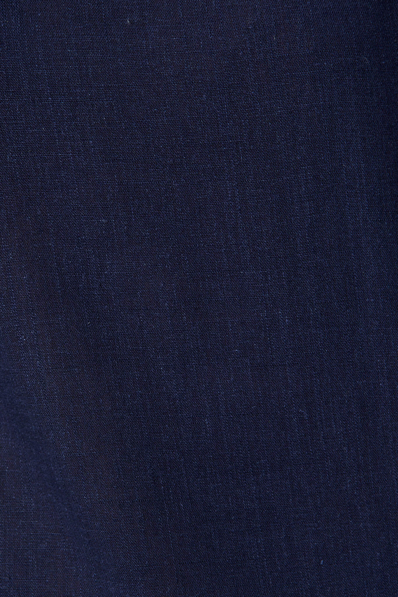 Navy Cotton Linen Blouse