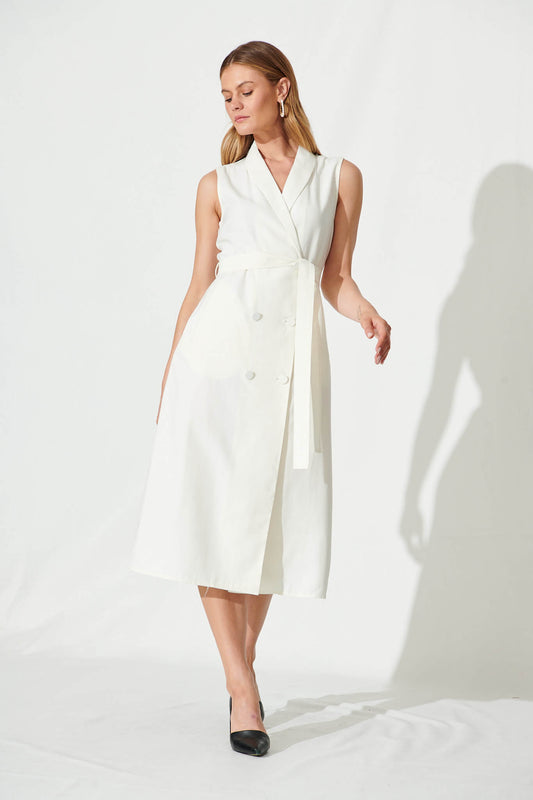 White Delia Shirt Dress