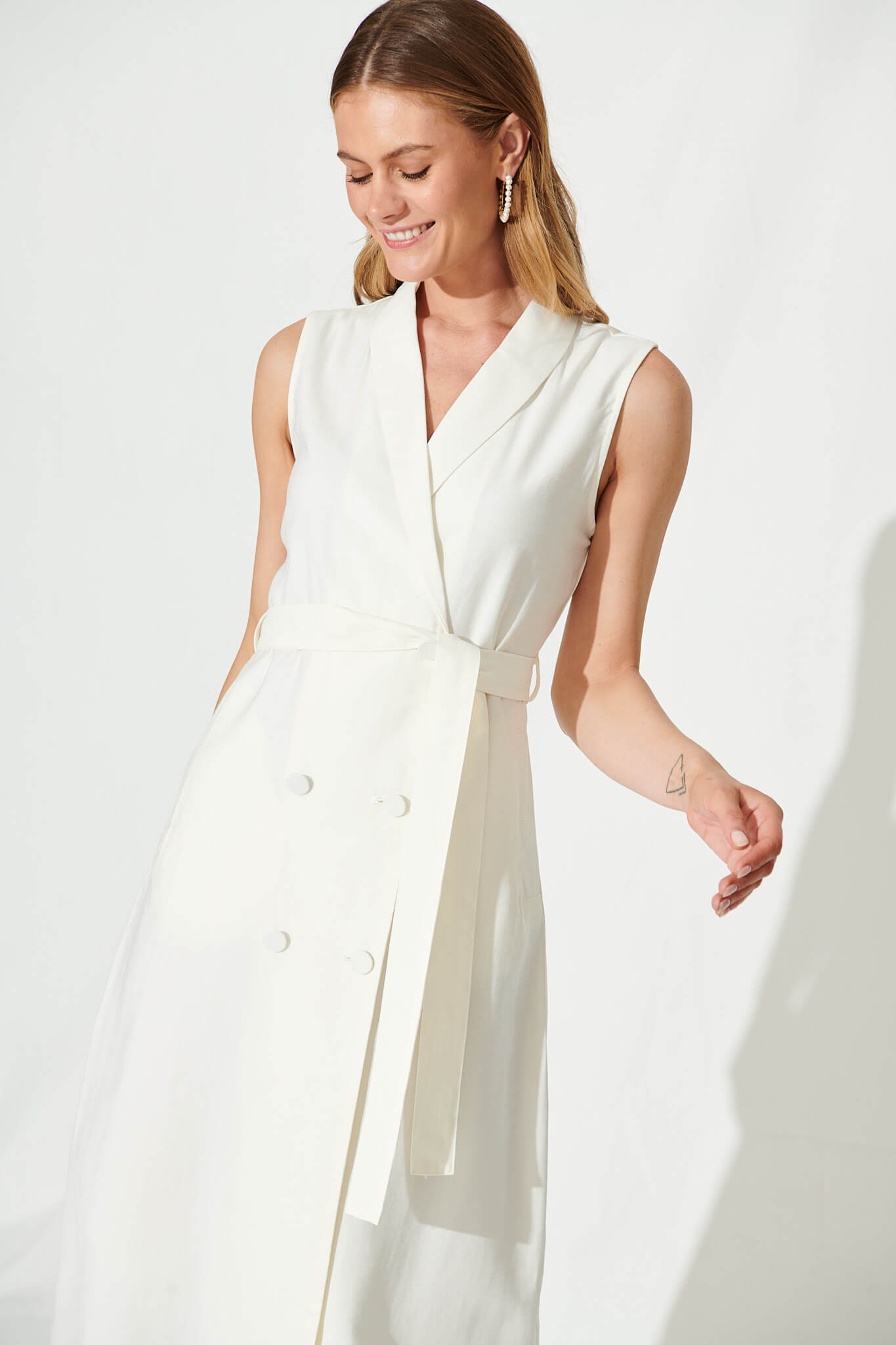 White Delia Shirt Dress