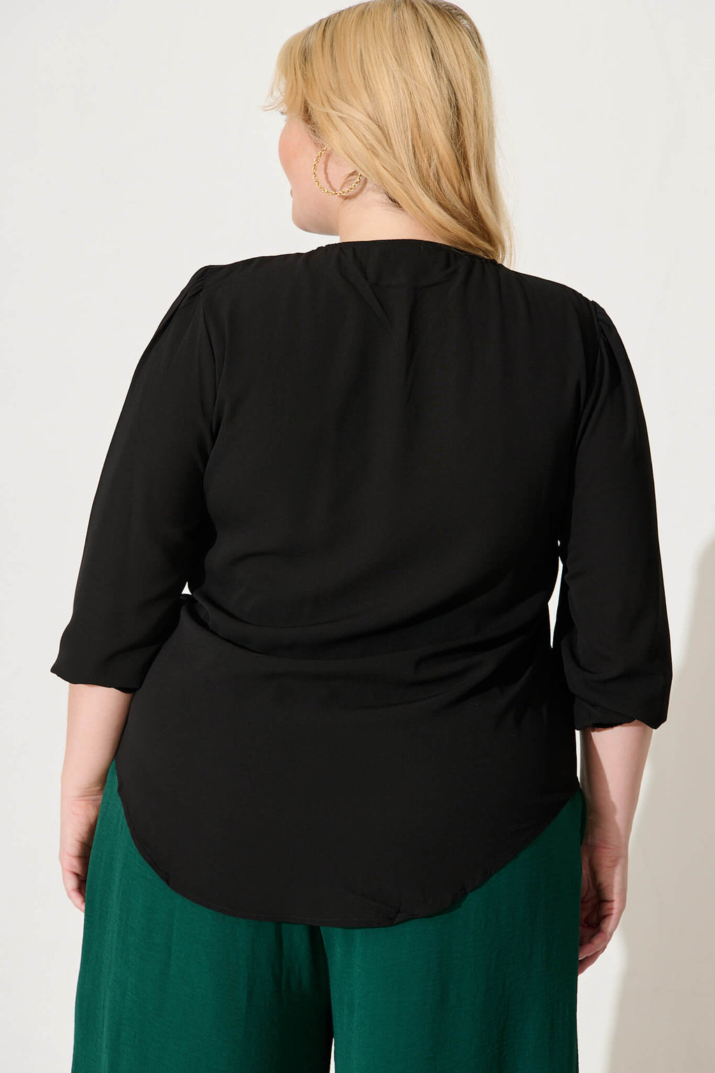 Black Zip Blouse by Viviani