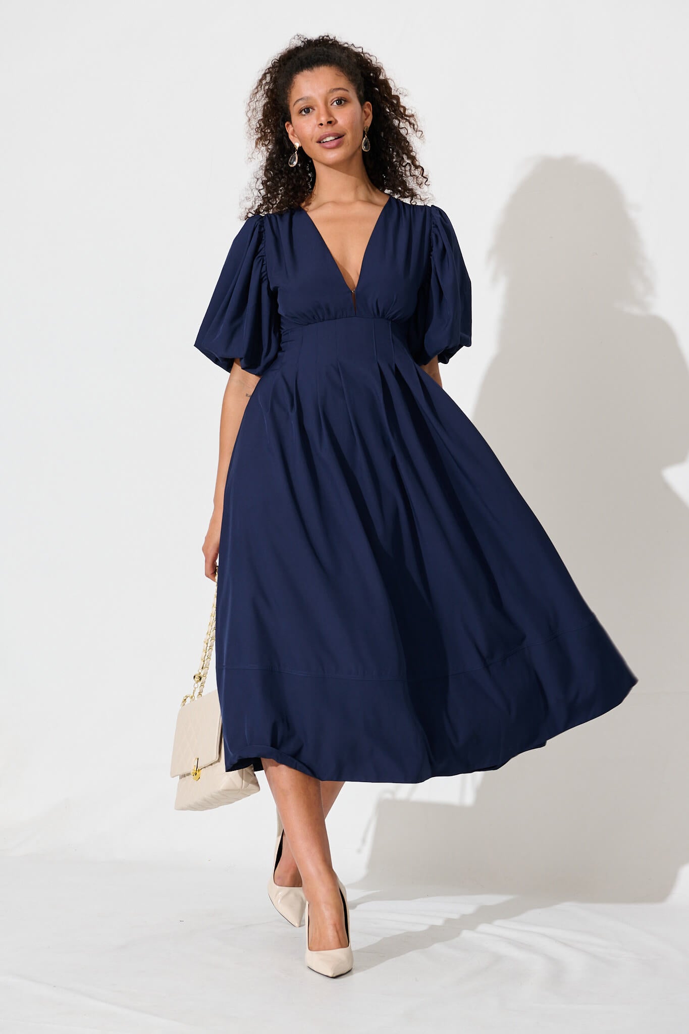 Navy Daydream Midi Dress