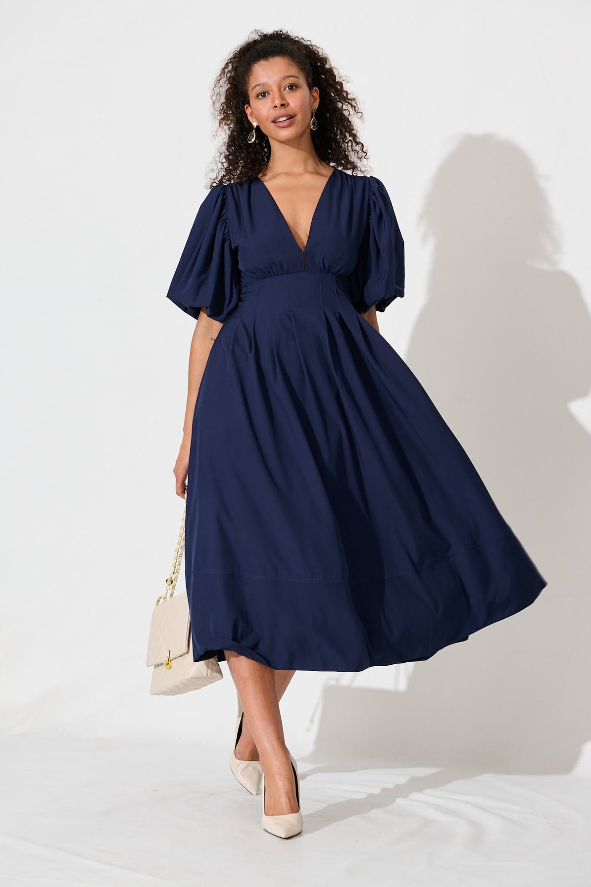 Navy Daydream Midi Dress