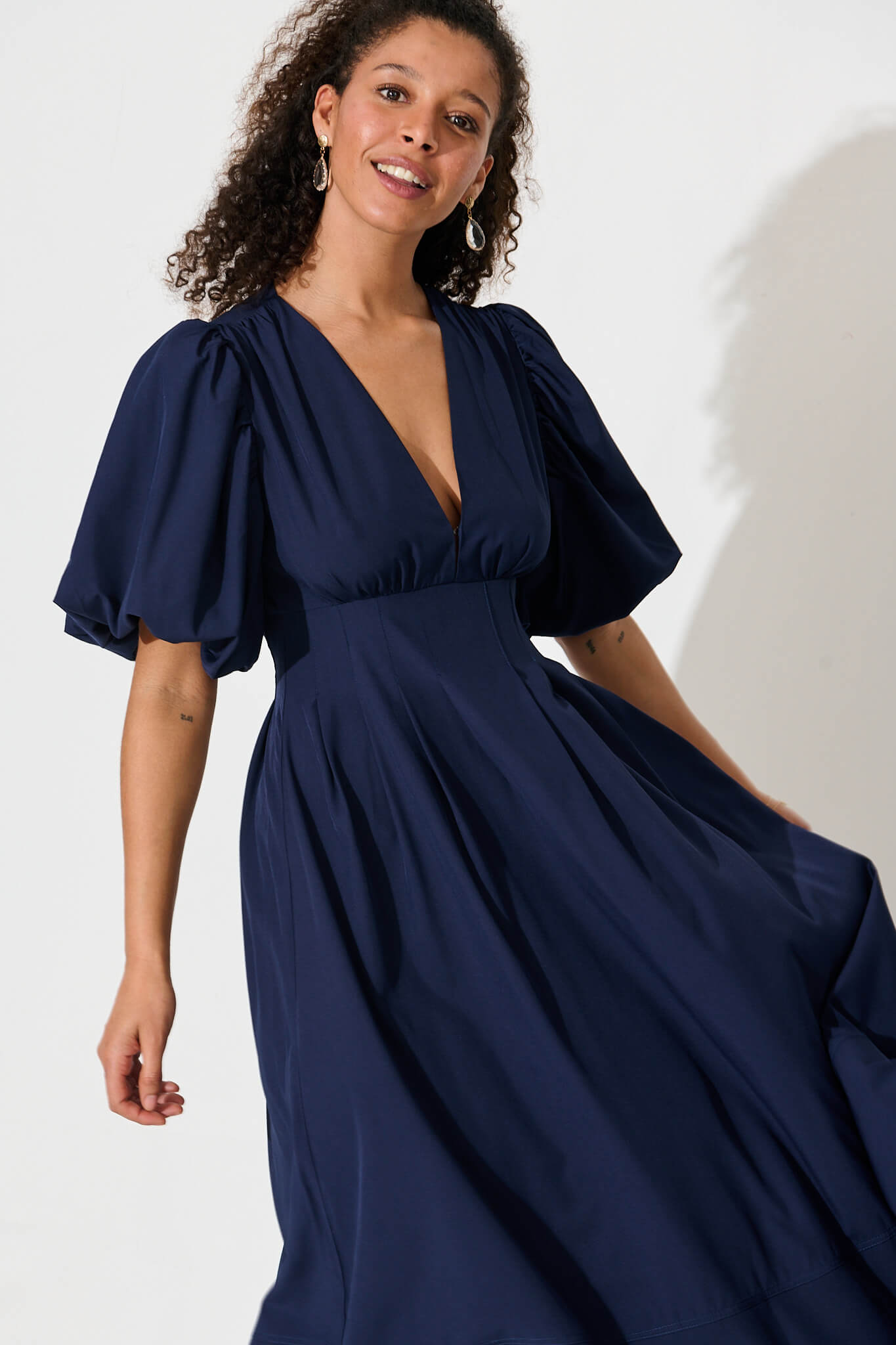 Navy Daydream Midi Dress