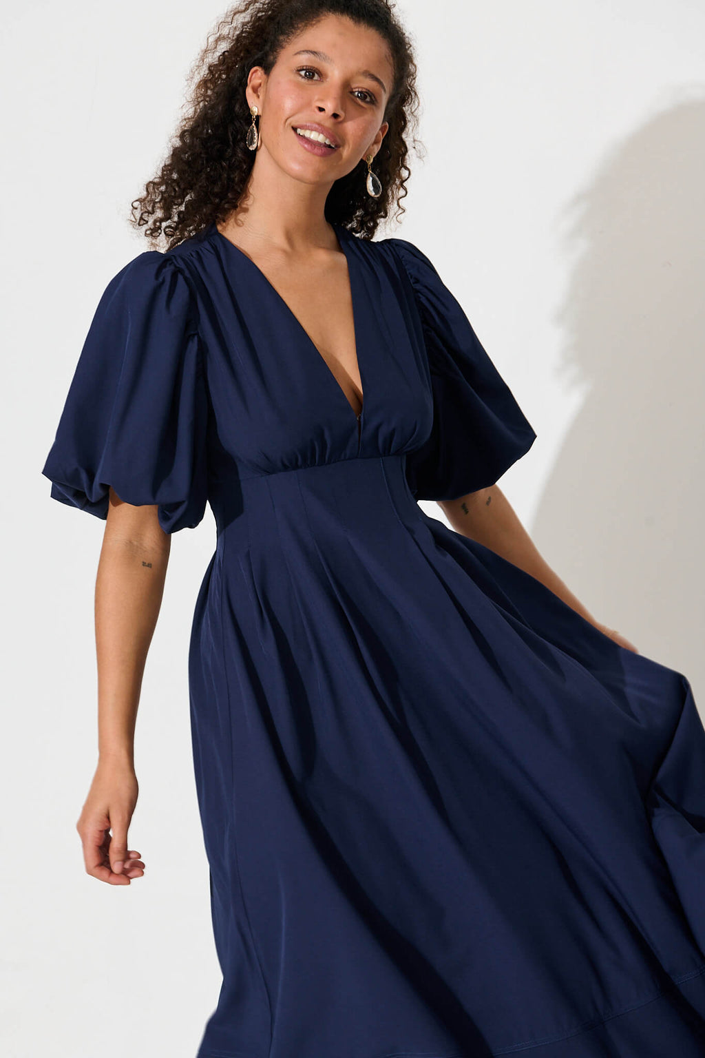 Navy Daydream Midi Dress